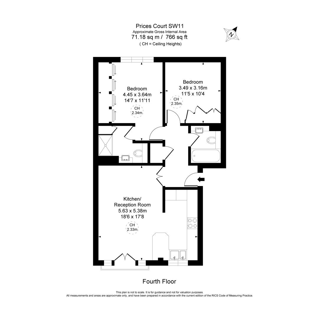 94 Price's Court, Cotton Row, London floorplan