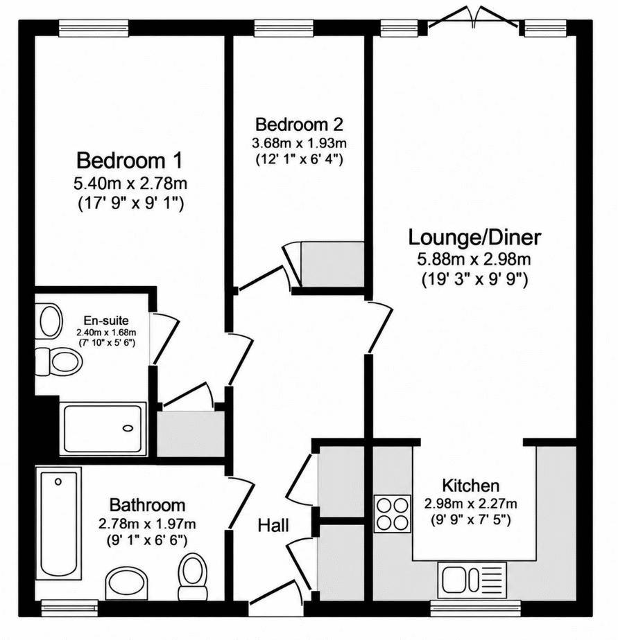 Flat 3 Sycamore House, Plantation Close, Bushey floorplan