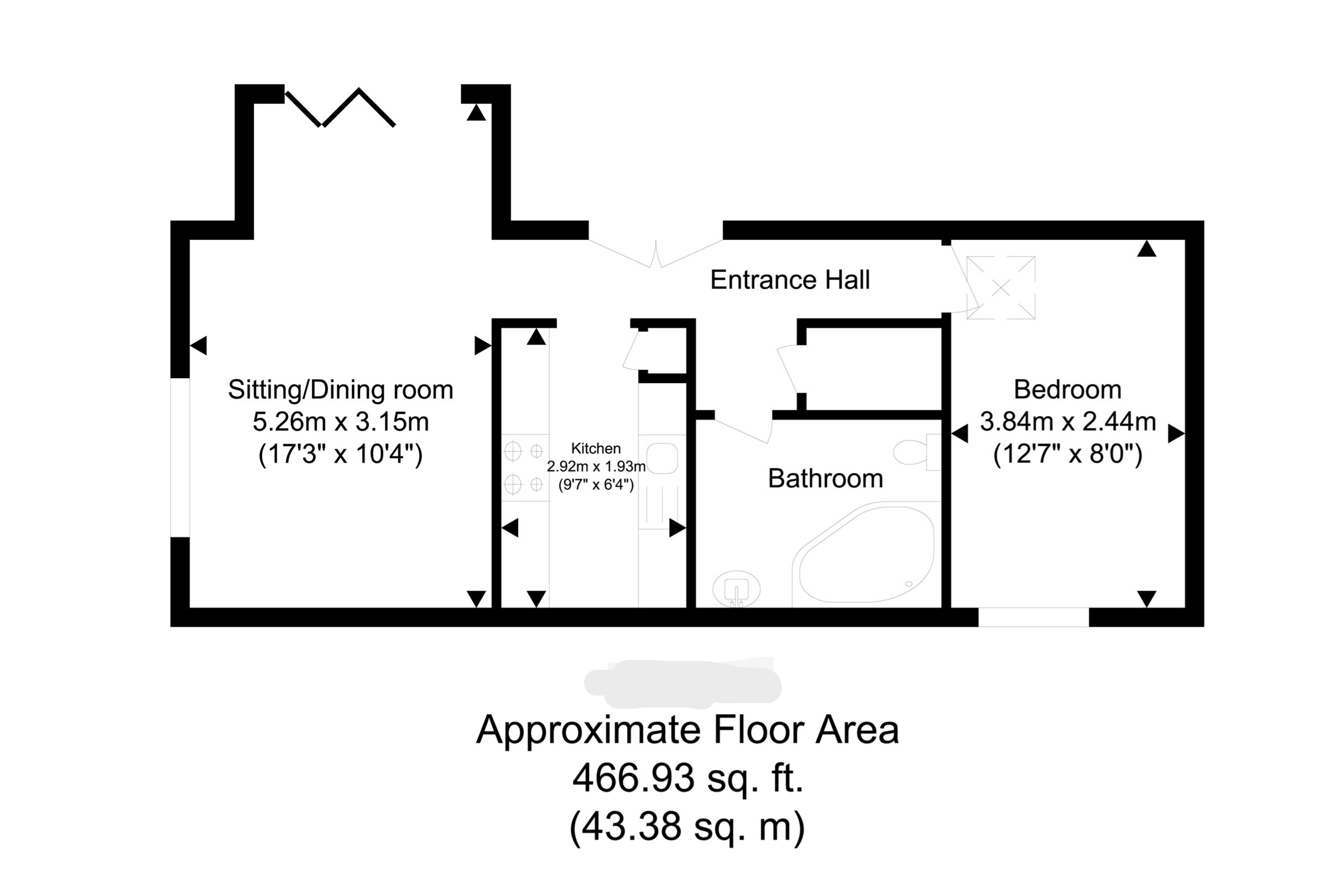 Woolstaplers Bungalow, Prentice Street, Sudbury floorplan