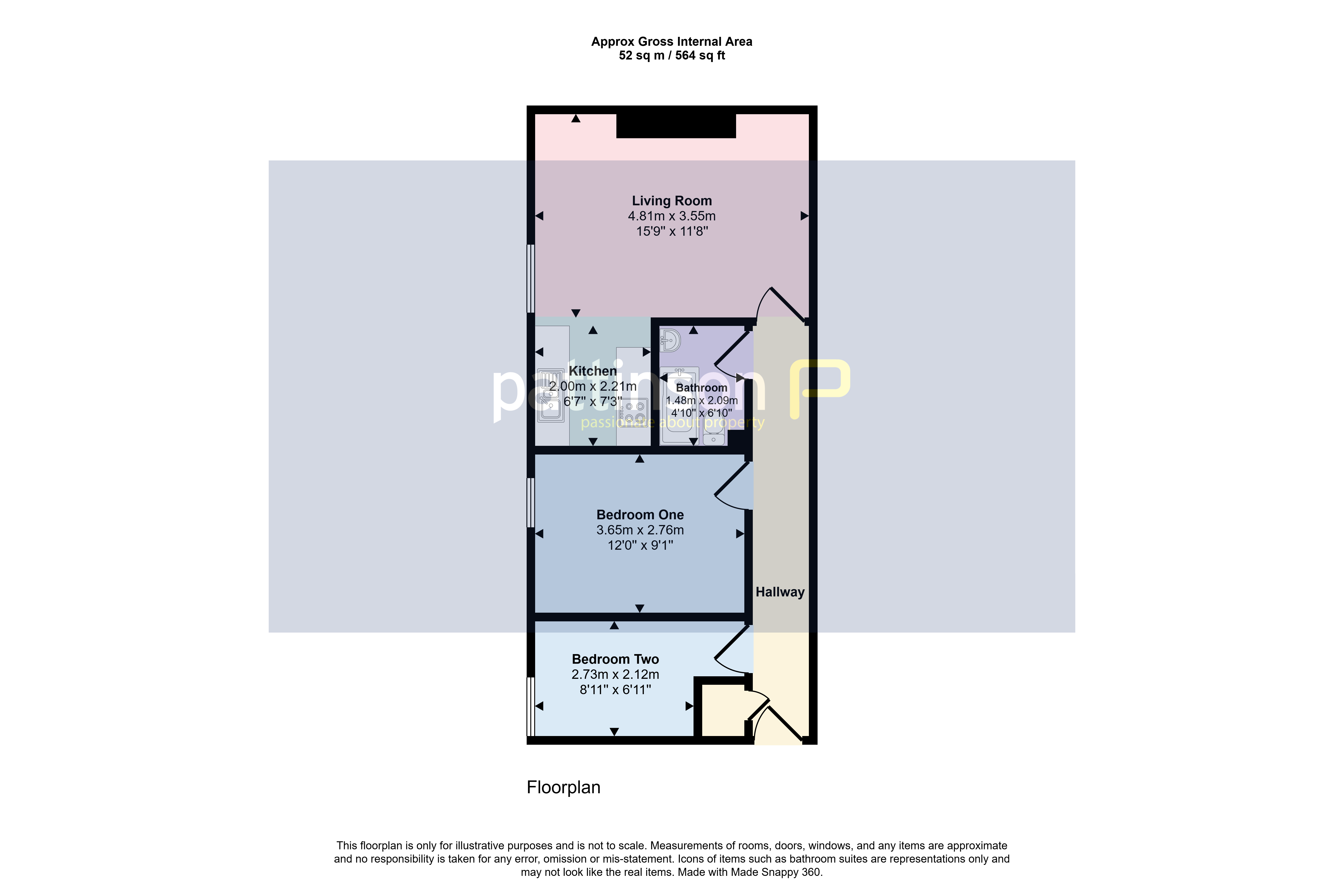 Flat 4, Priestpopple, Hexham floorplan