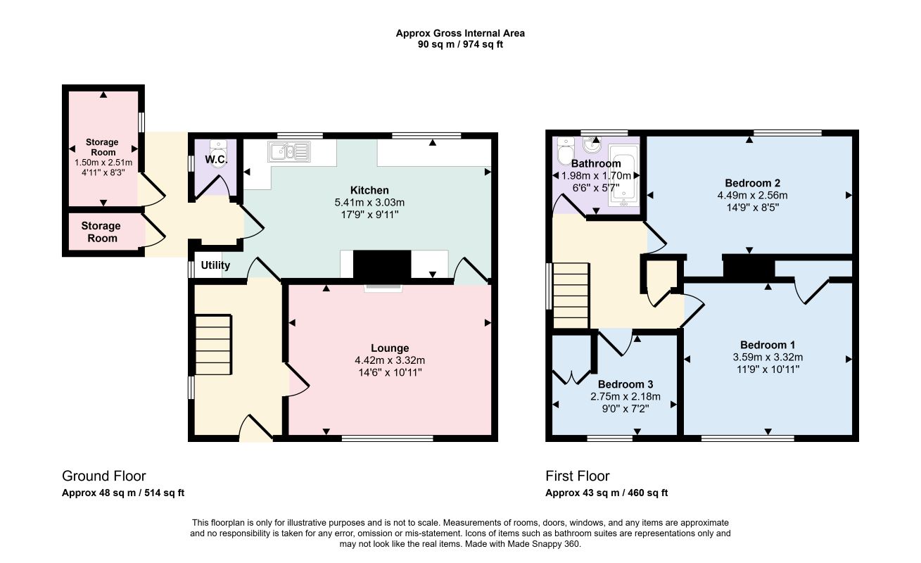 46, Ystrad Fawr, Bridgend floorplan