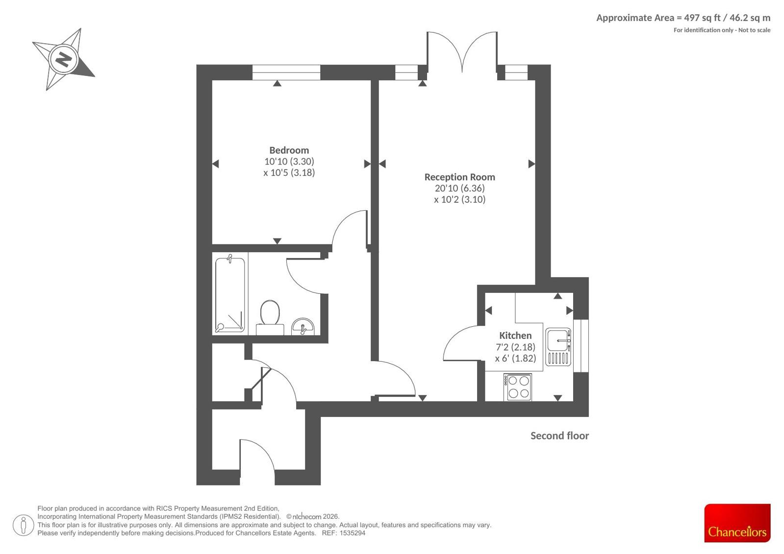 Flat 1 Shaftesbury Court,, Ludlow Road, Maidenhead floorplan