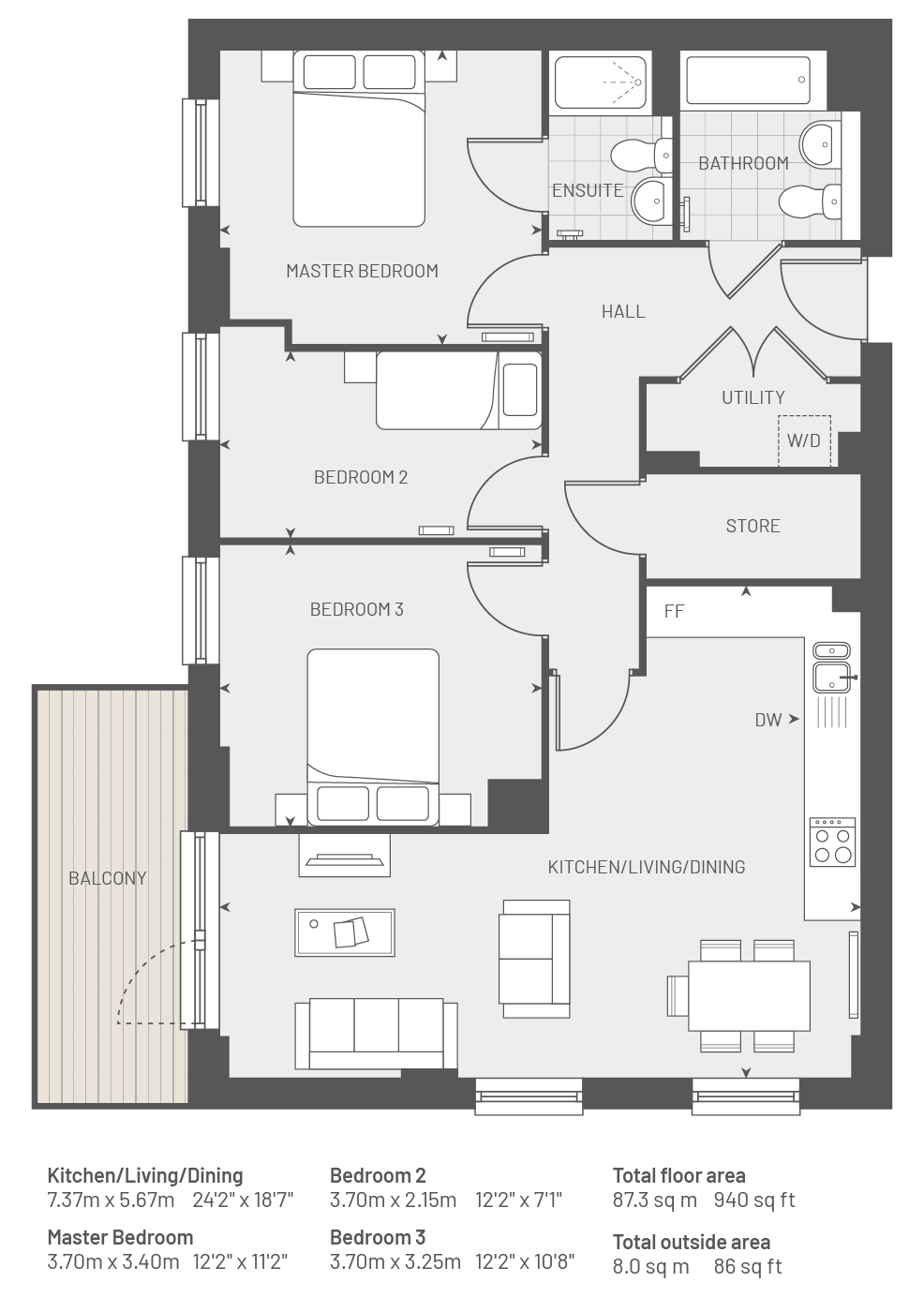 The Oxbow 0265, High Street>, Brentford floorplan
