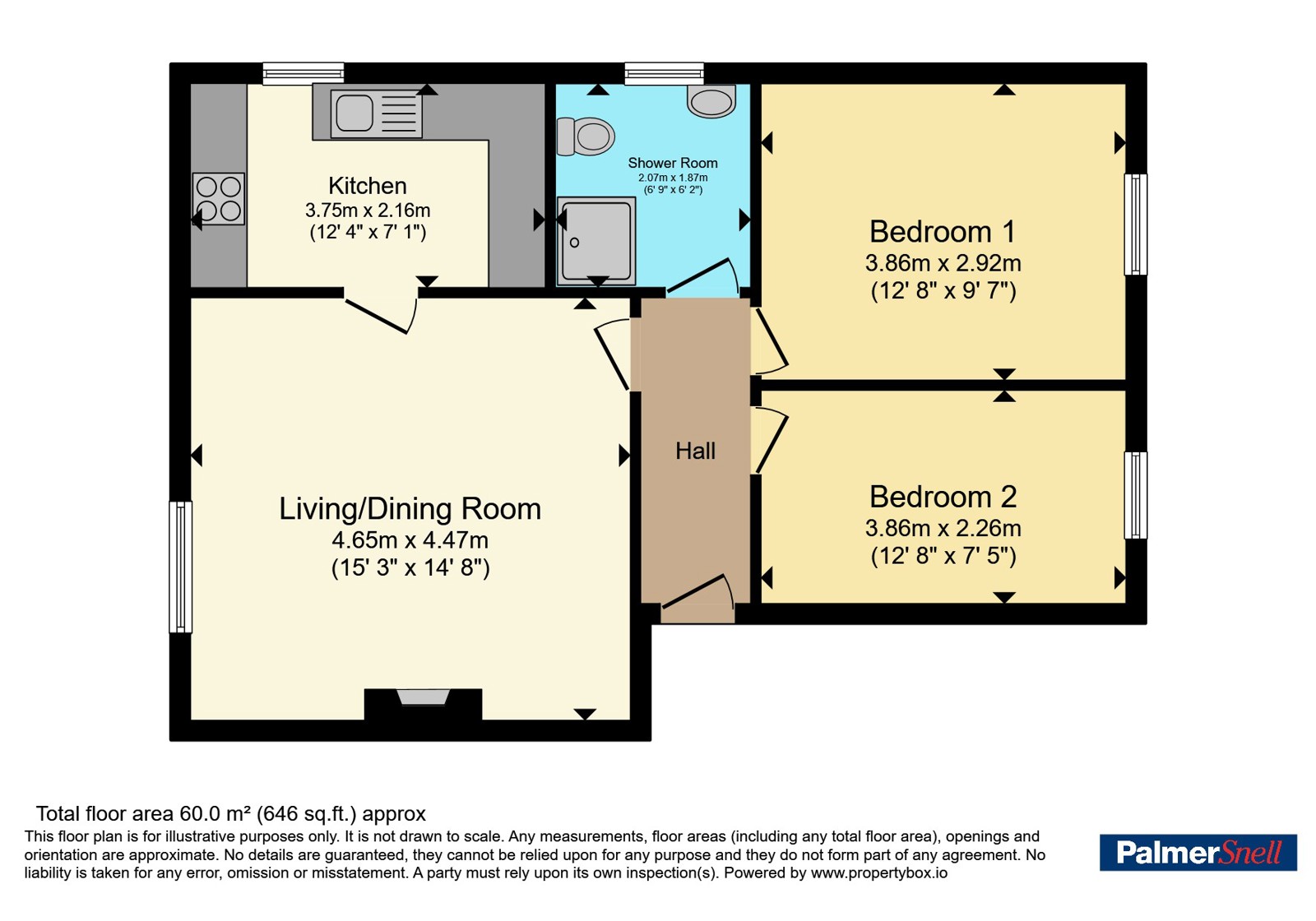 Flat 20, St. Johns Court,, William Street, Dorset floorplan