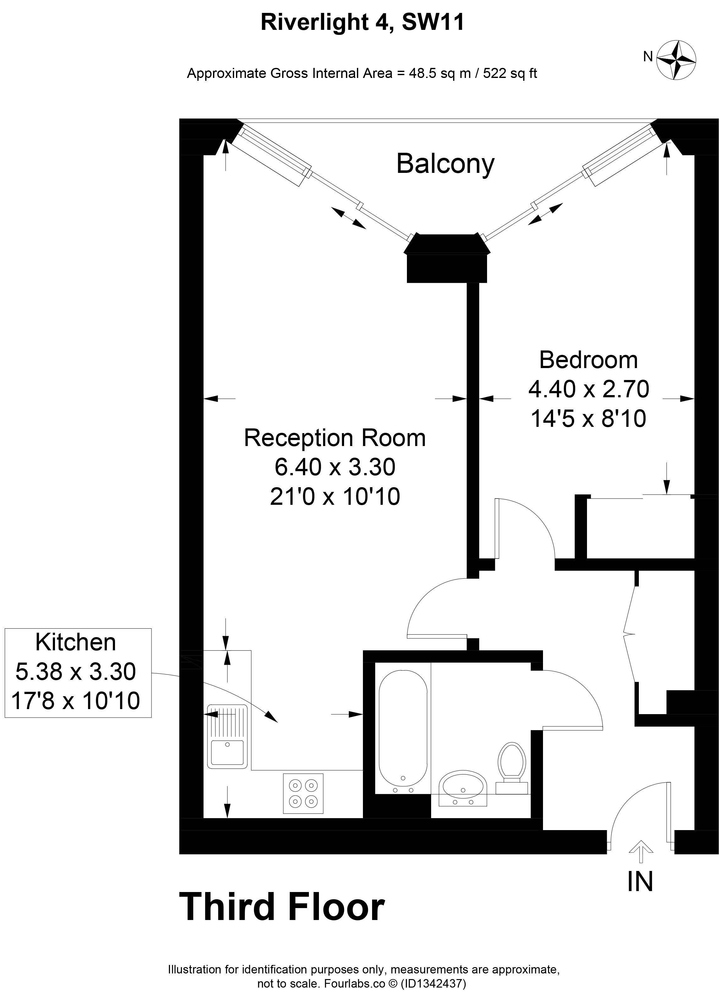 88, 4, Riverlight Quay, London floorplan