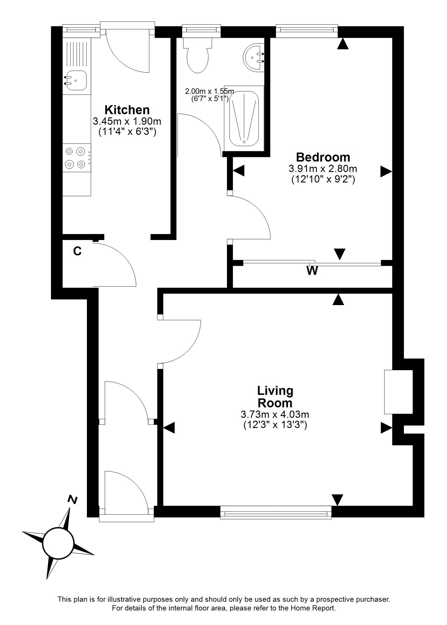 96, Eldindean Road, Bonnyrigg floorplan