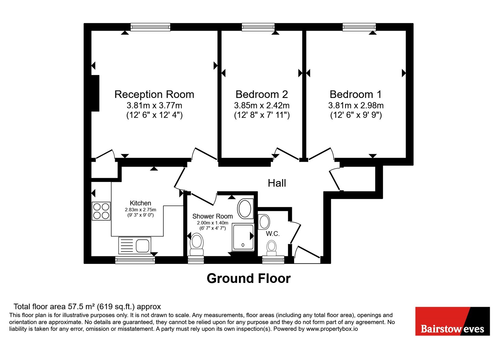 Flat 3,, Dartington House, London floorplan