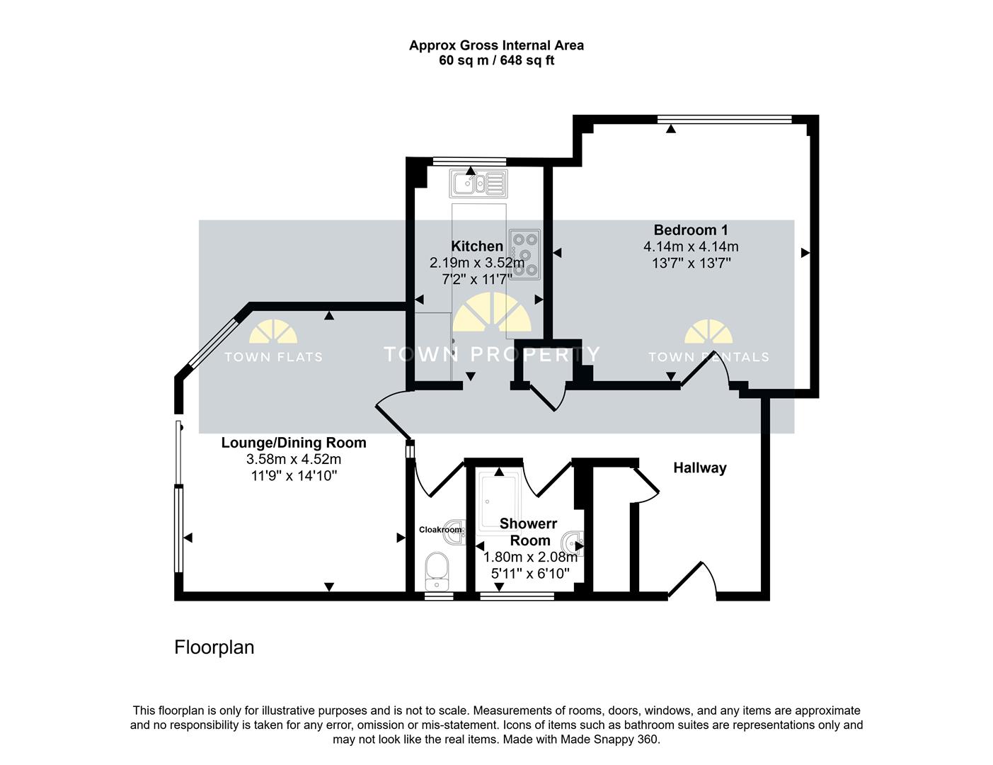 11, West House, Chiswick Place, Eastbourne floorplan