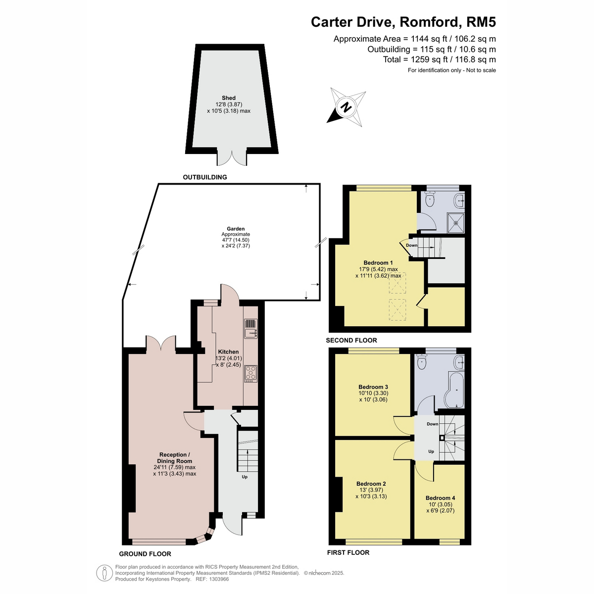 82, Carter Drive, Collier Row floorplan