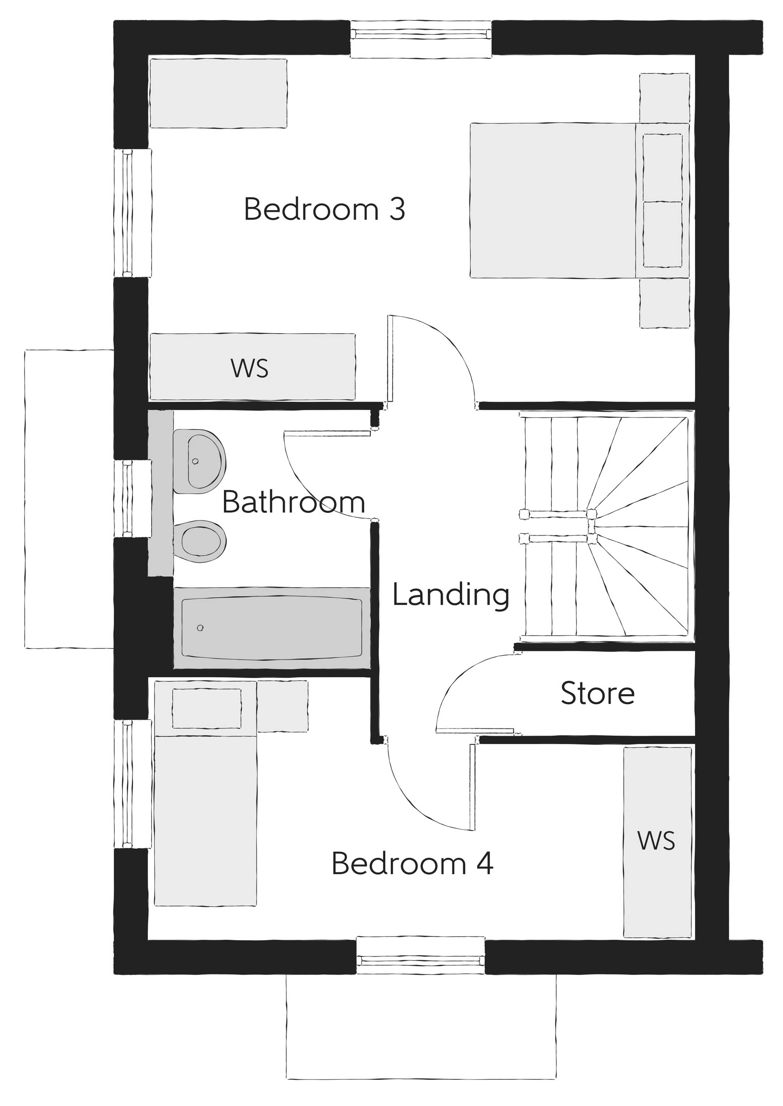 290, 36 Waterslade Way, Houghton Regis floorplan