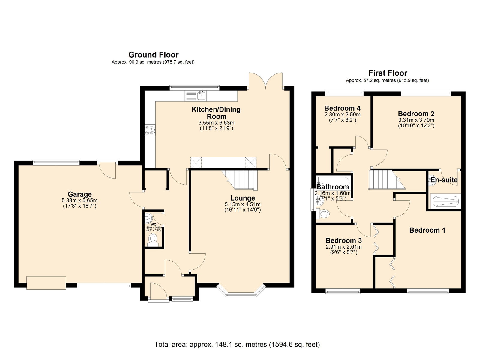 175, Kestrel Park, Skelmersdale floorplan