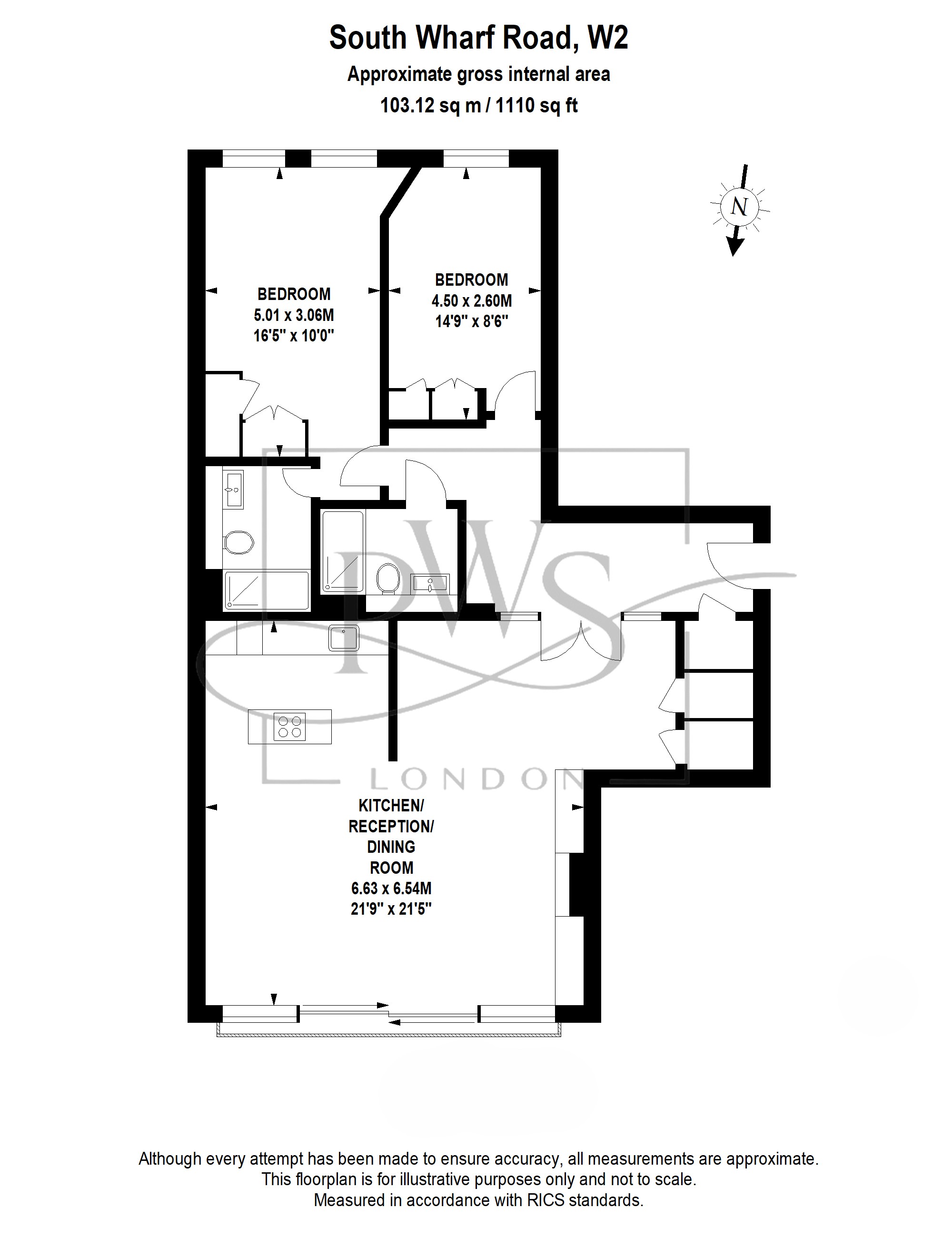 Westcliffe Apartments, South Wharf Road, London floorplan