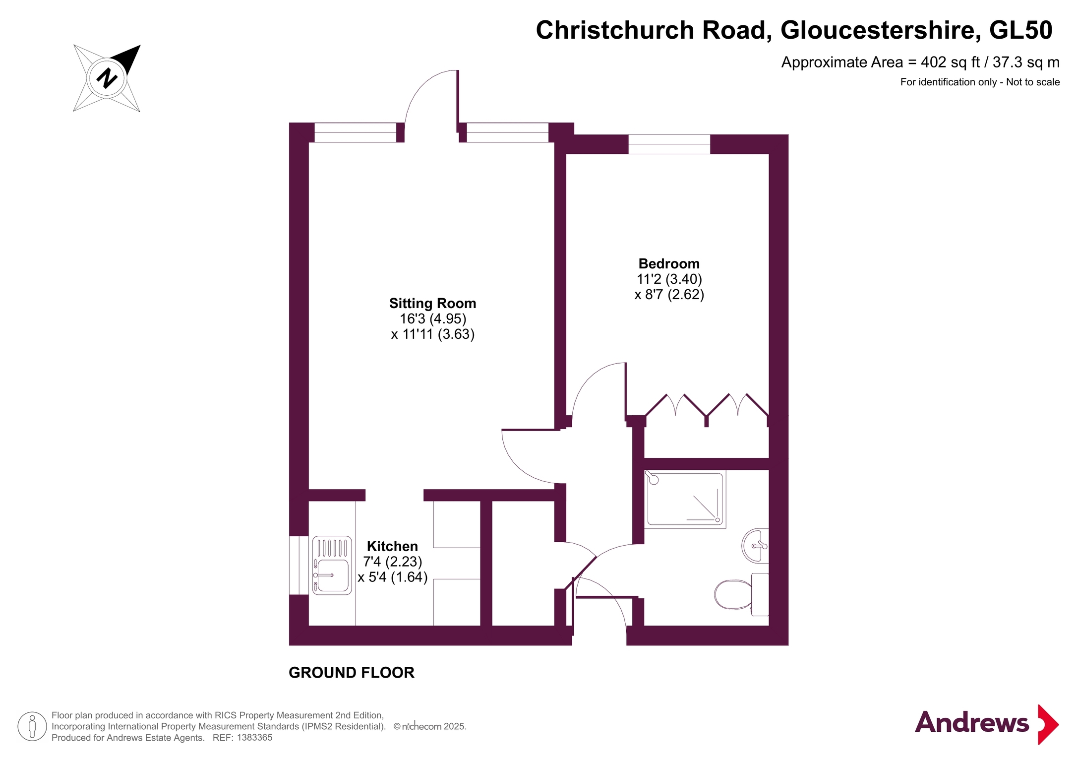 Flat 3, Homespa House, 37, Christchurch Road, Gloucestershire floorplan