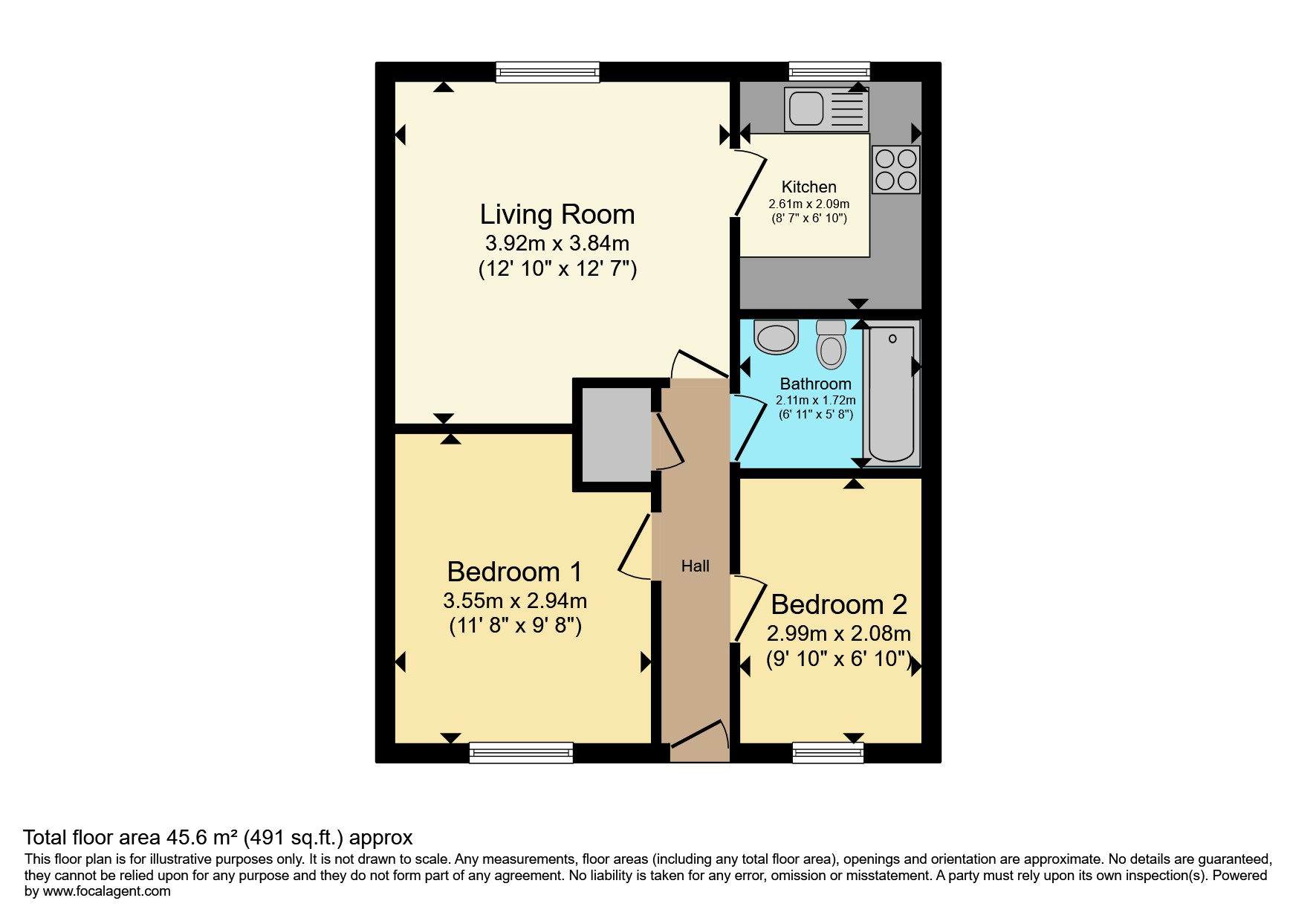 Flat 7, Marina Point, West Road, Clacton-on-sea floorplan