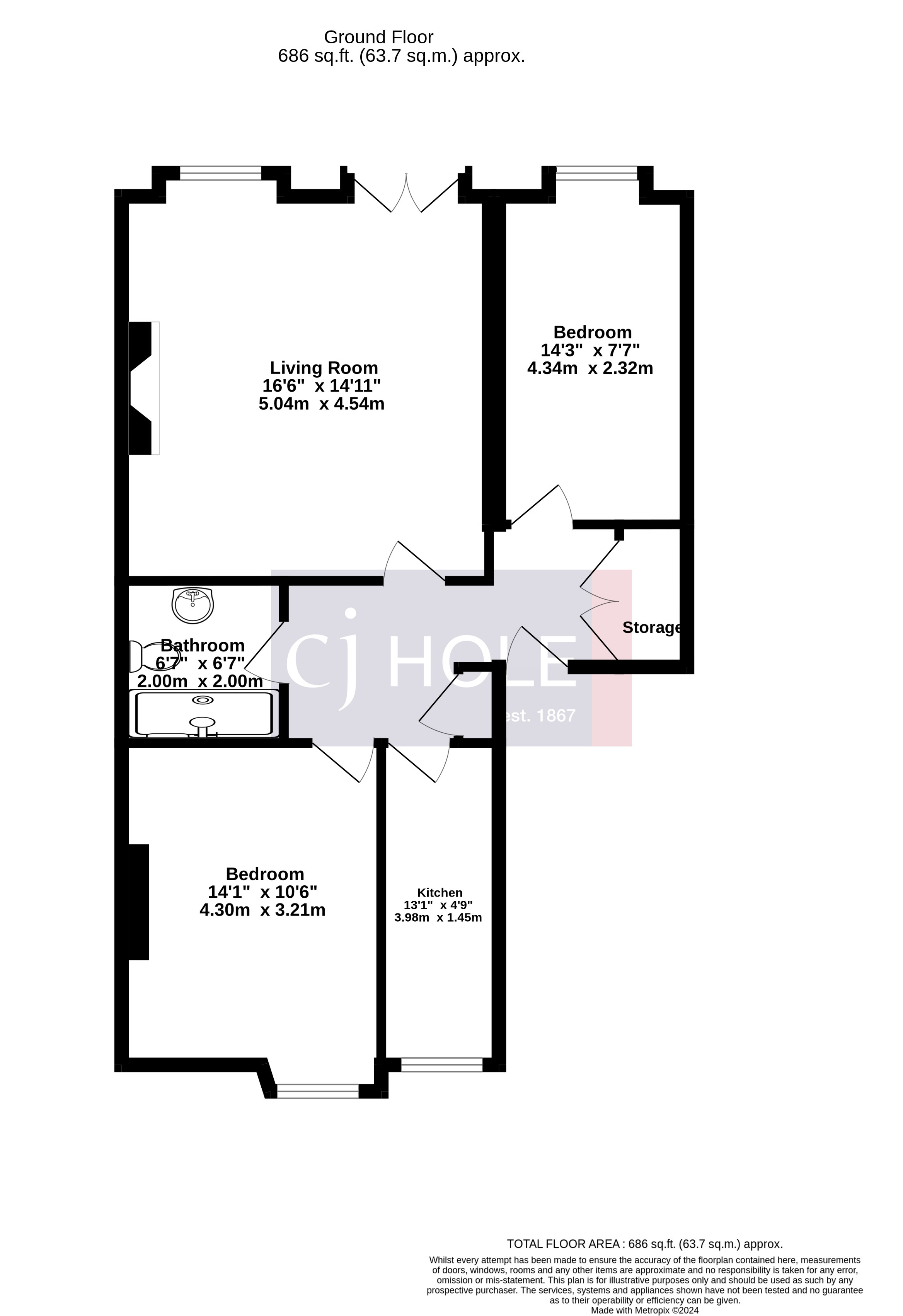 Royal York Crescent, Bristol floorplan