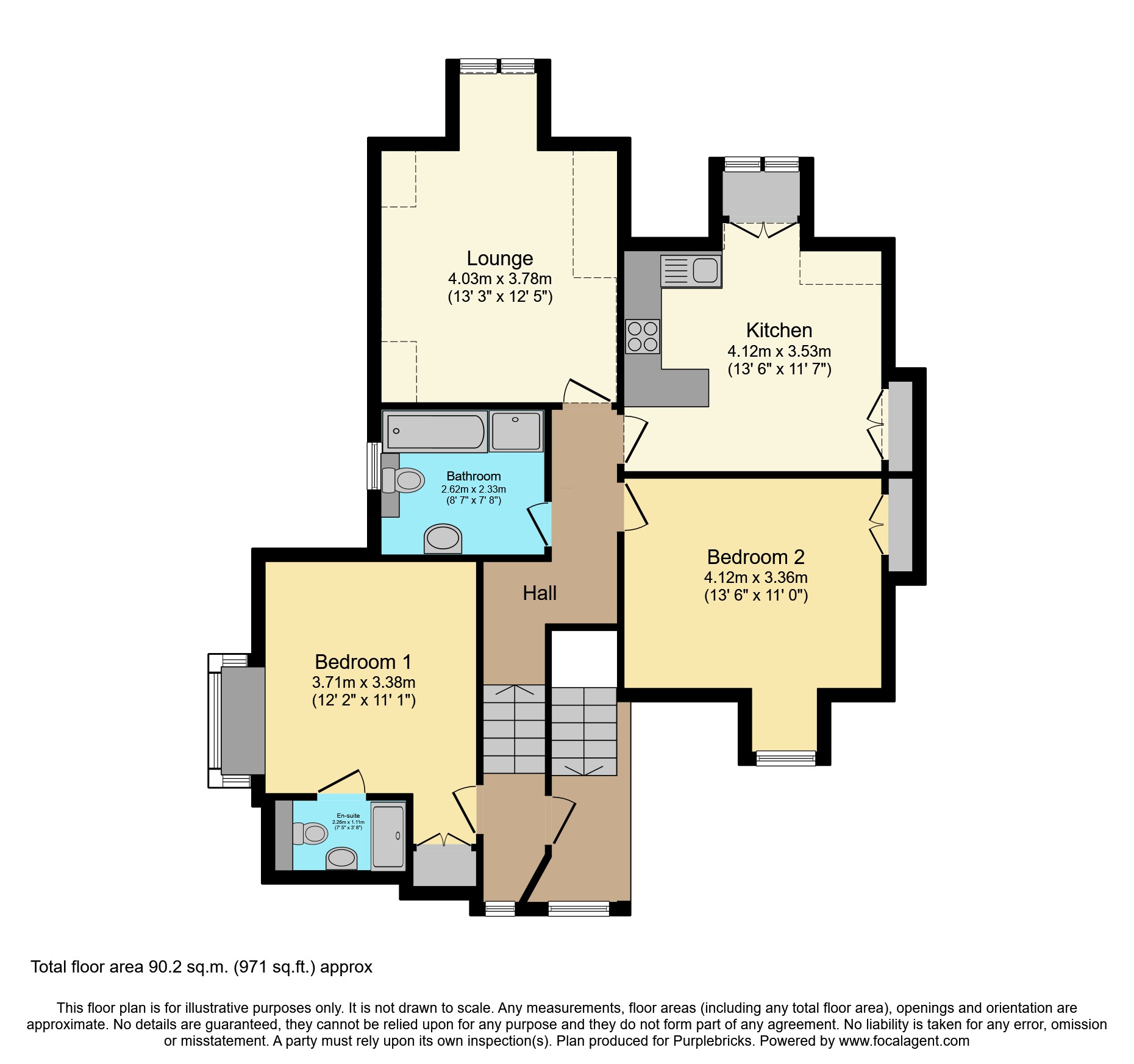 Flat 3, 12, Second Avenue, Margate floorplan