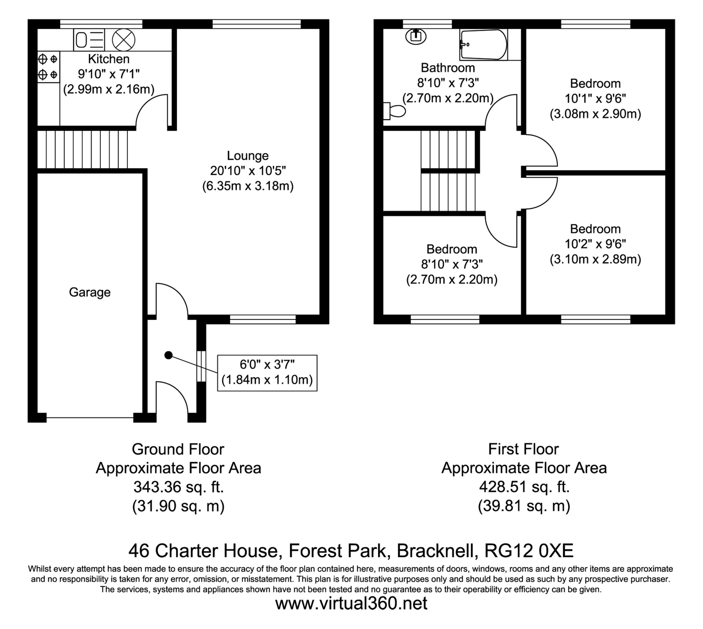 46, Charterhouse Close, Bracknell floorplan