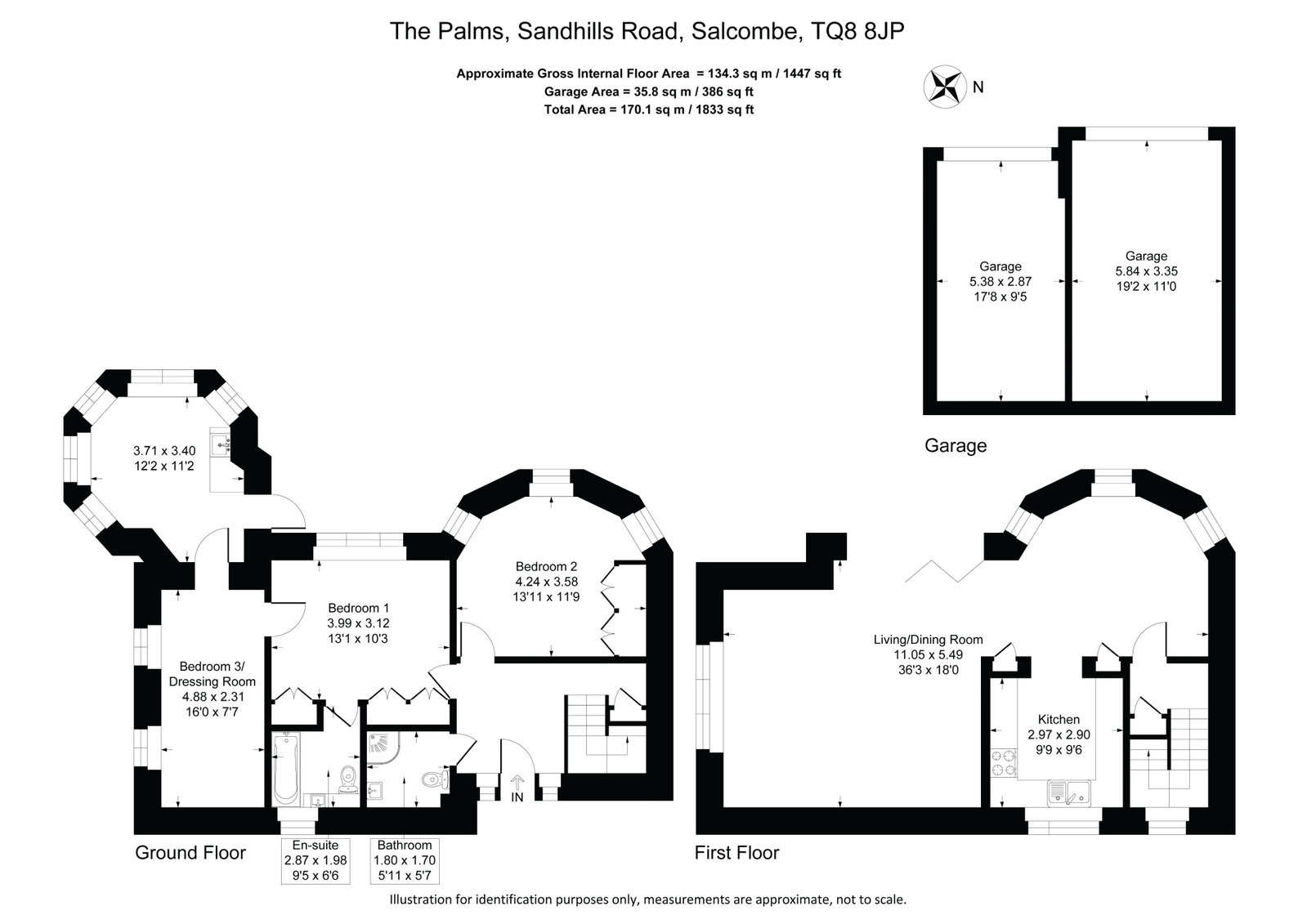 The Palms, Sandhills Road, Salcombe floorplan