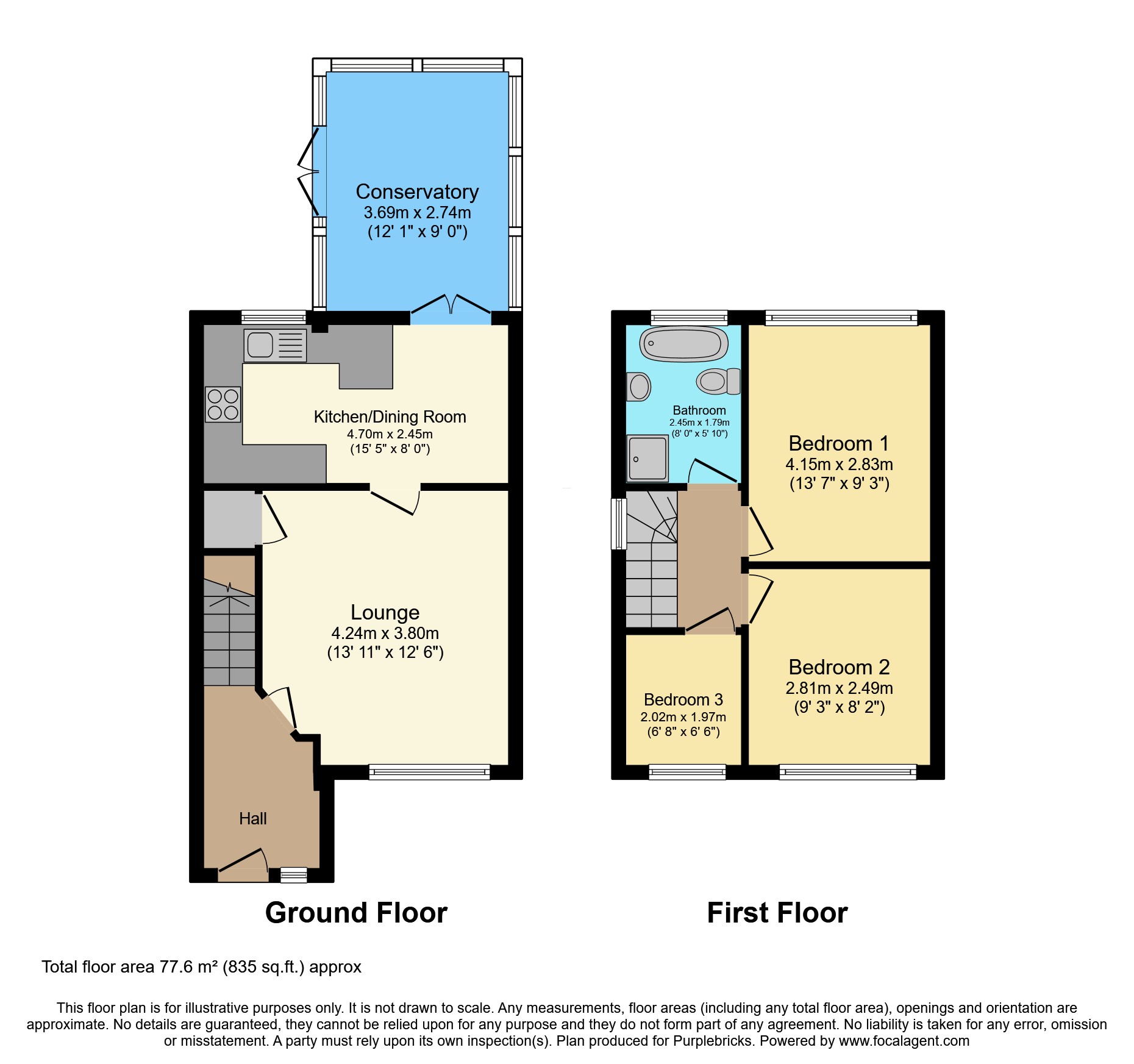 40, Heather Close, Bridgwater floorplan