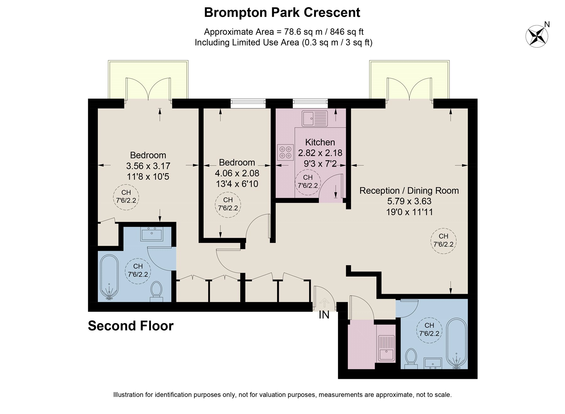 256, Brompton Park Crescent, London floorplan