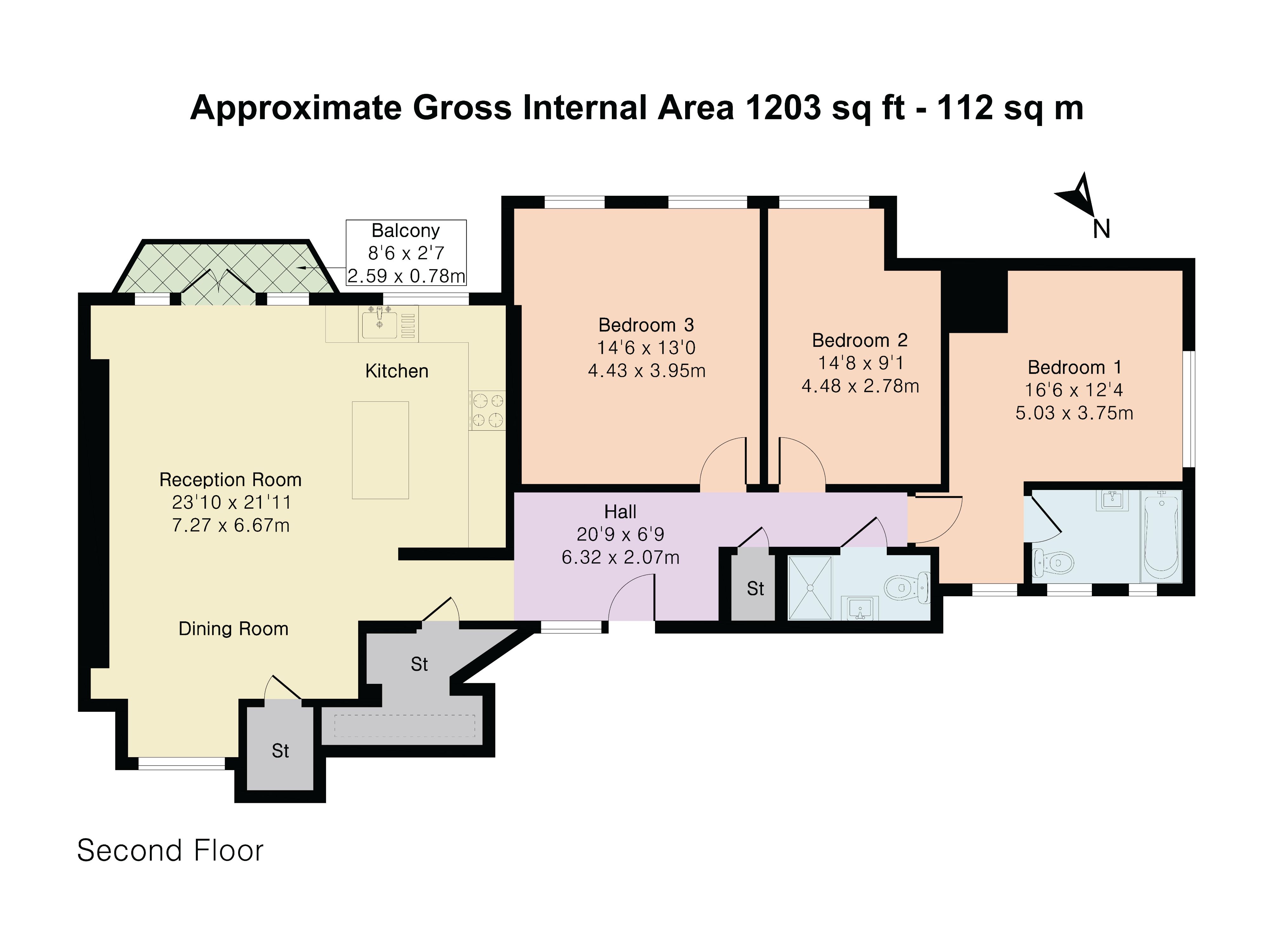 Meadway Court, Hampstead Garden Suburb floorplan