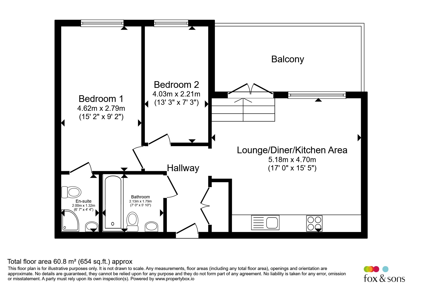Flat 9, 1, Lennox Road, WORTHING floorplan