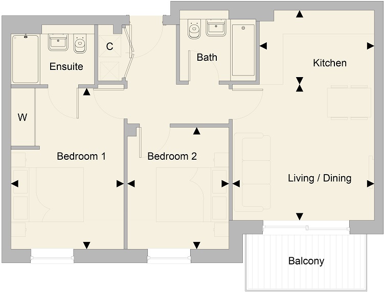 2 Bedrooms Flat to rent in Skylark House, Drake Way, Reading RG2