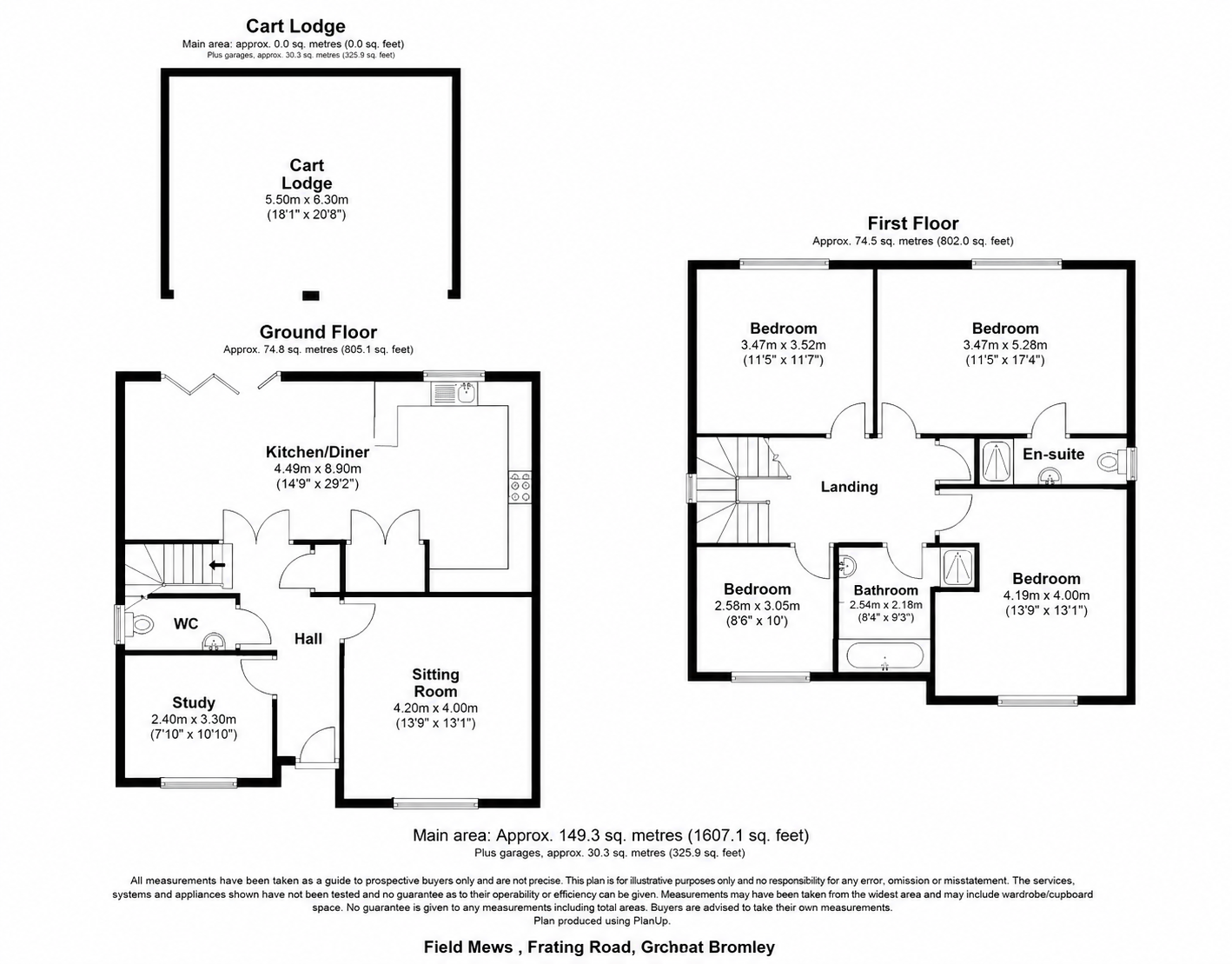 9, Field Mews, Great Bromley floorplan