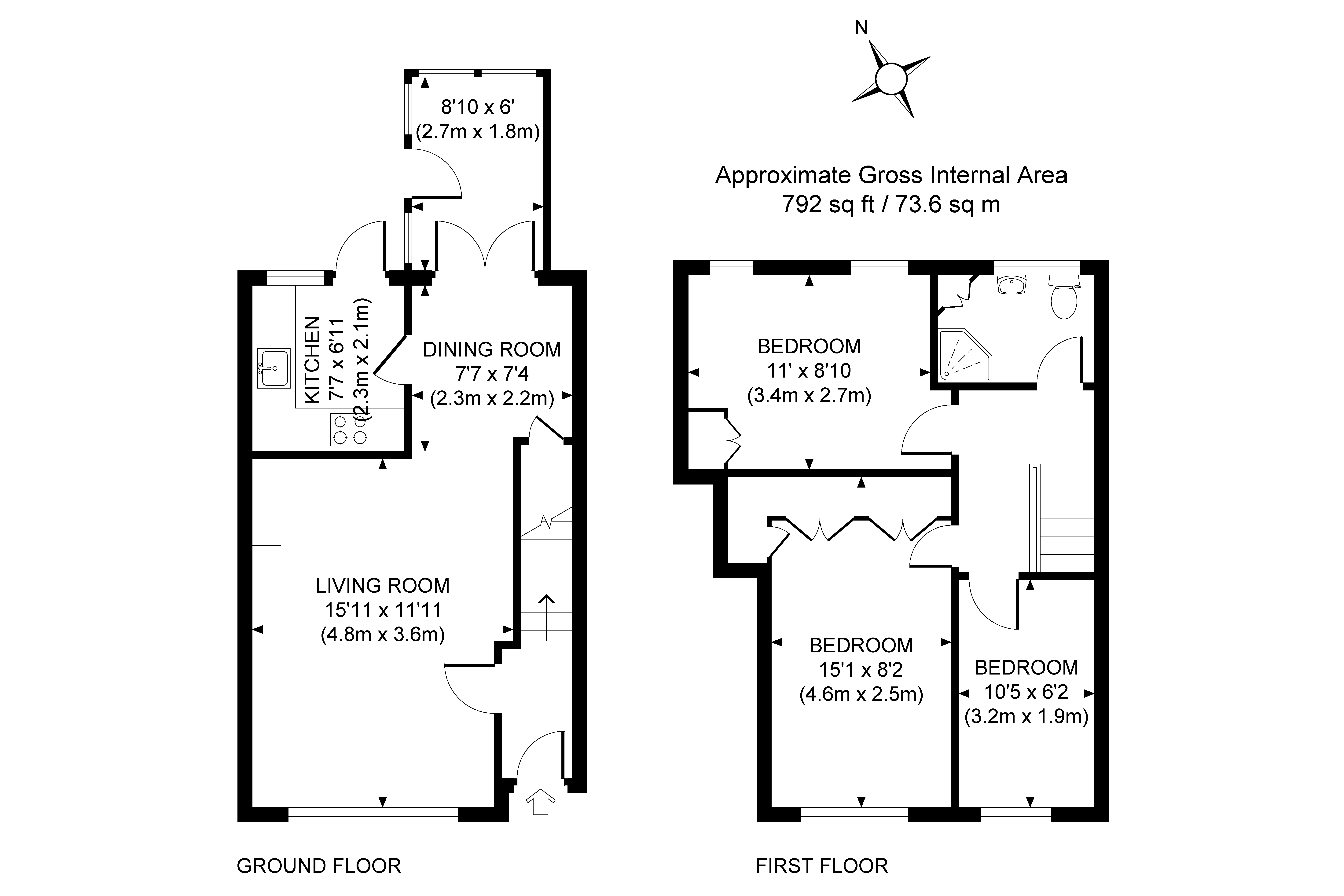 3 Bedrooms Terraced house for sale in Brookwood, Woking, Surrey GU24
