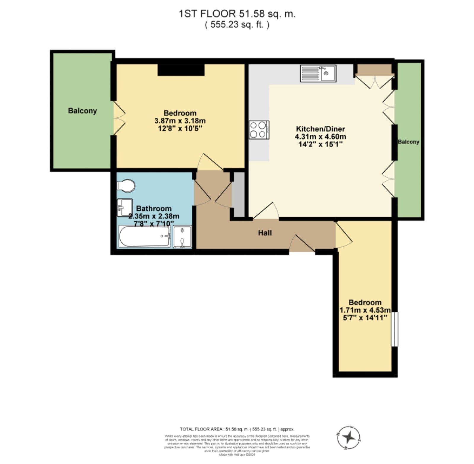 Flat 5, 115, Pleydell Gardens, Kent floorplan