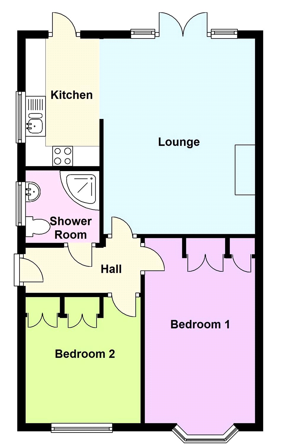 2 Bedrooms Semi-detached bungalow to rent in Calder Close, Allestree, Derby DE22