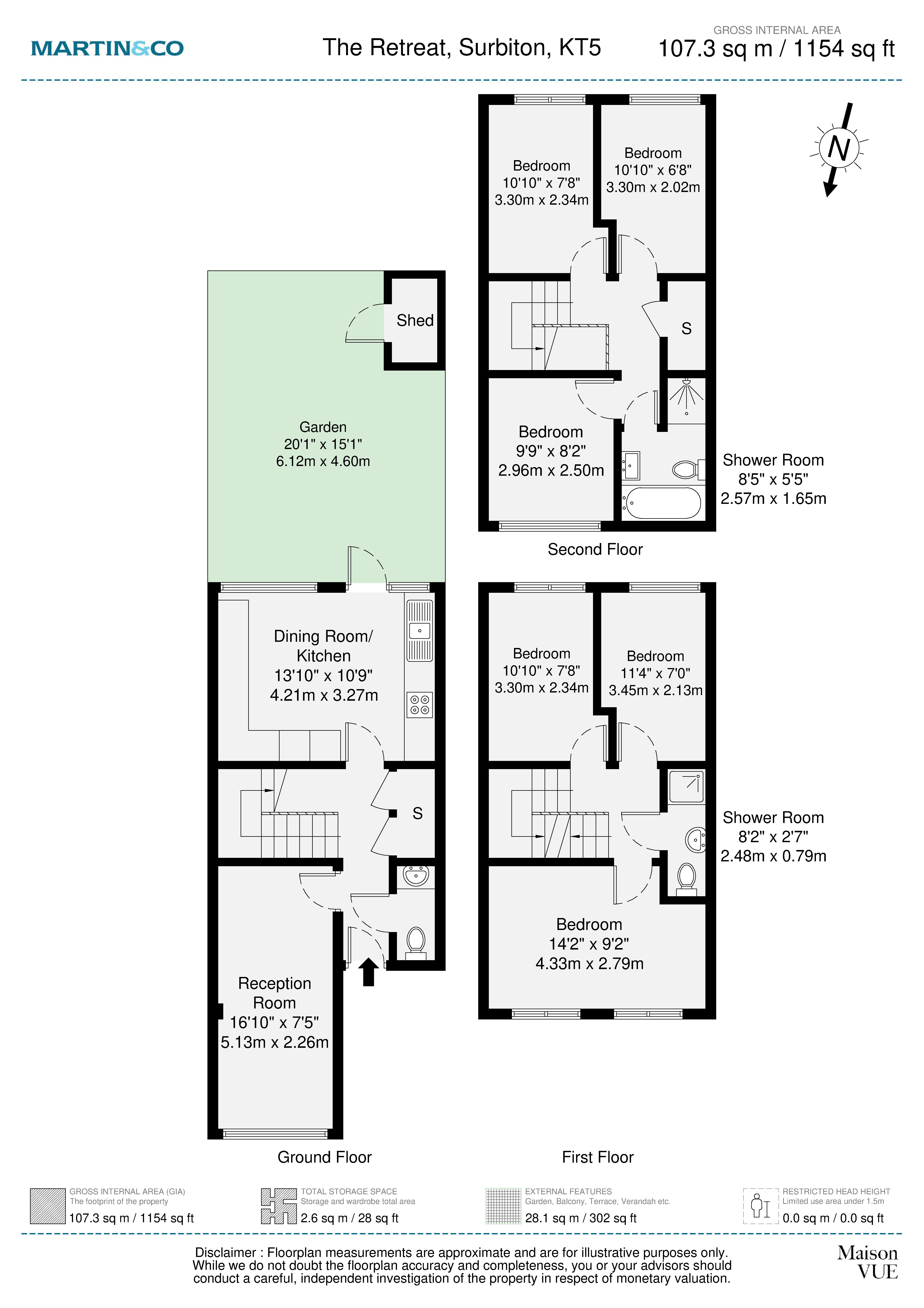 Room 4, 9, The Retreat, Surbiton floorplan