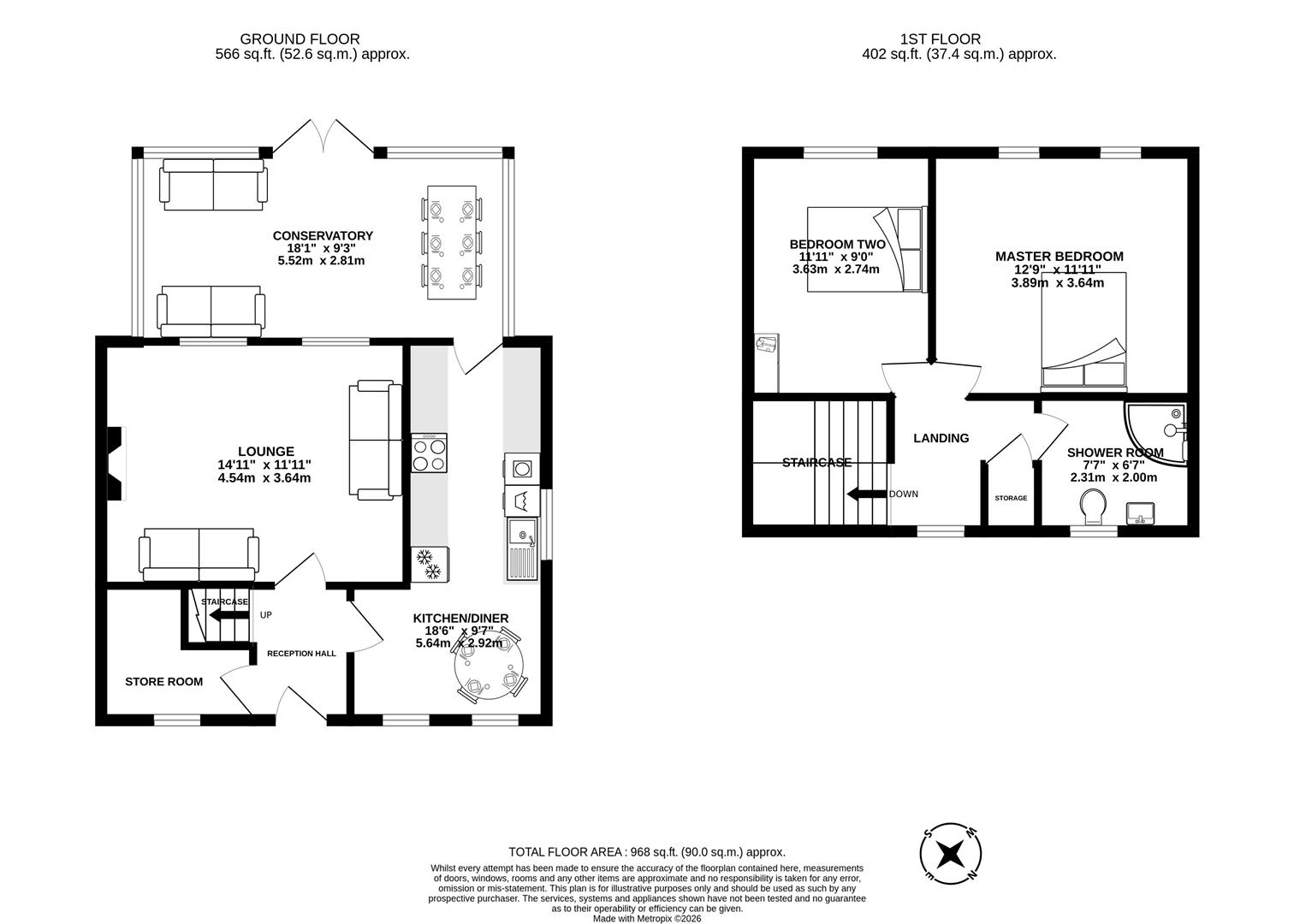 92, Harrison Road, Chorley floorplan