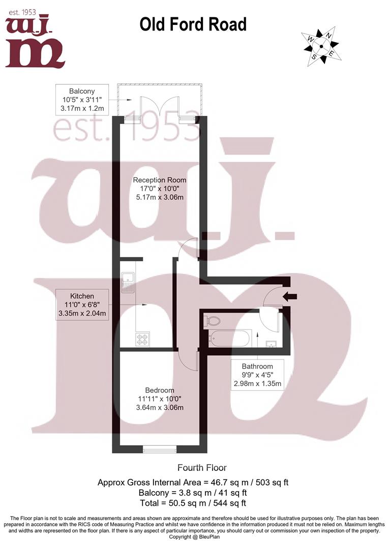 Flat 51, Empire Wharf, London floorplan