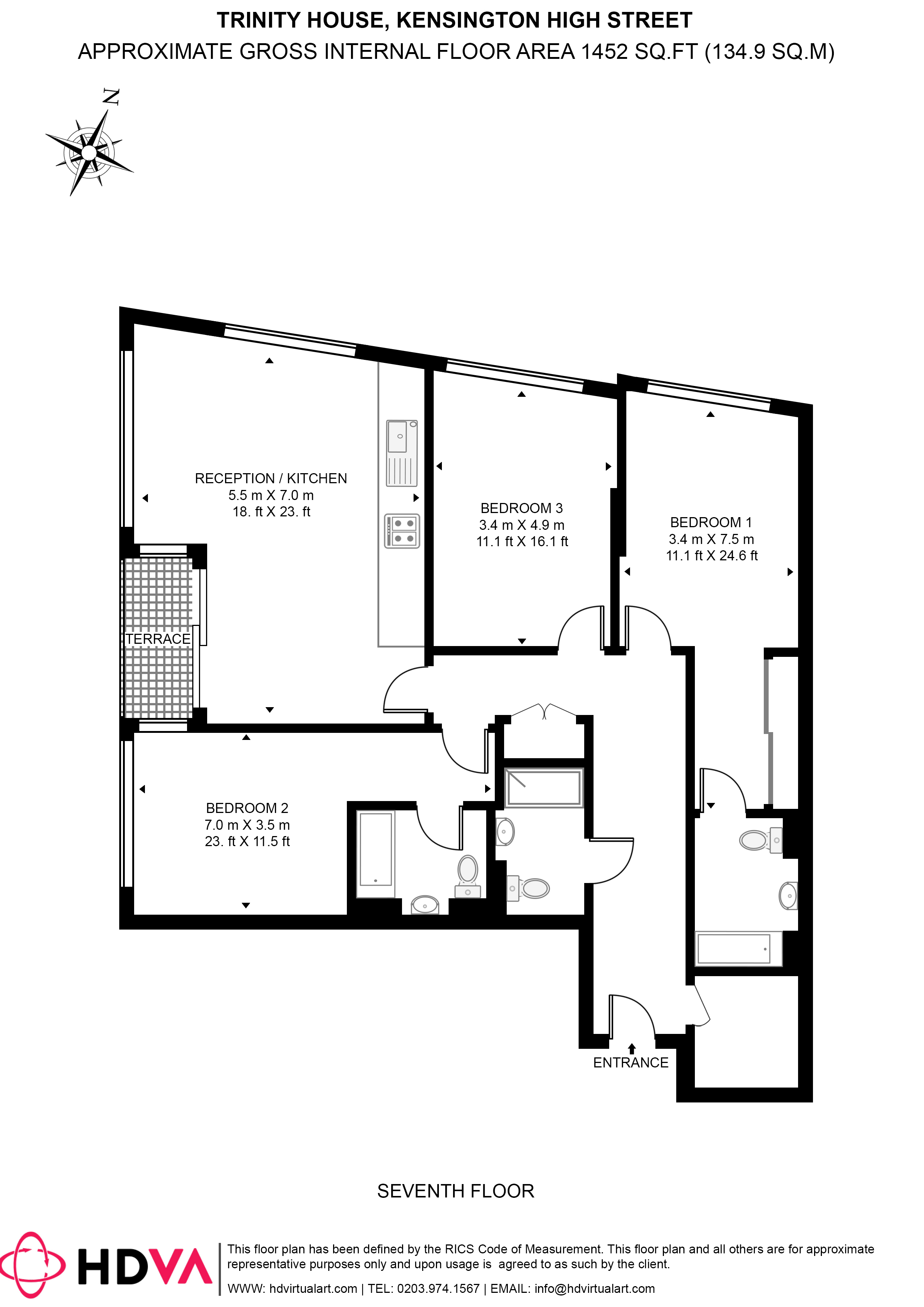 60, Trinity House, 377, Kensington High Street, London floorplan