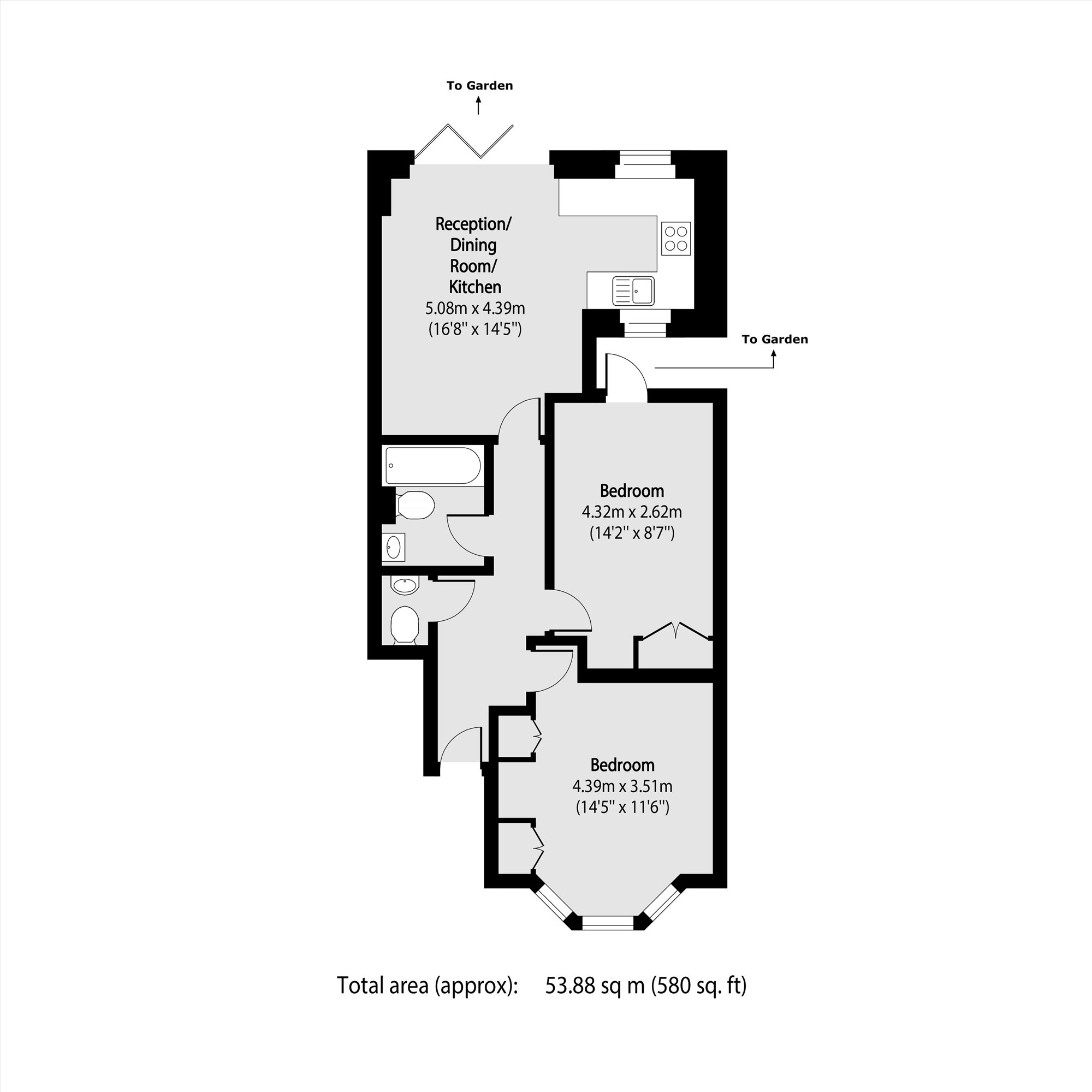 Ground Floor Flat, 102, Tunis Road, LONDON floorplan