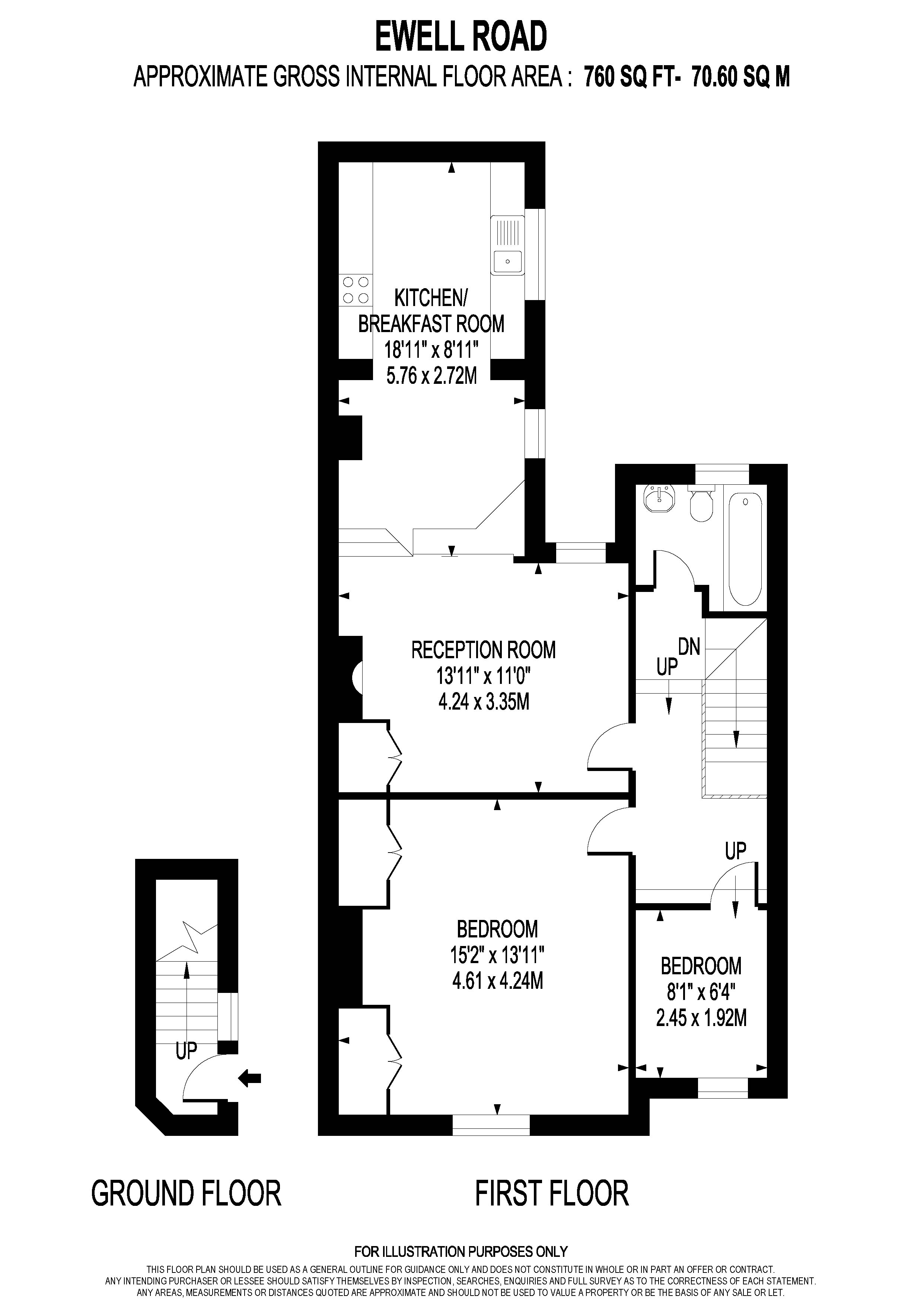 Ewell Road, Surbiton KT6, 2 bedroom maisonette for sale - 62119844 ...