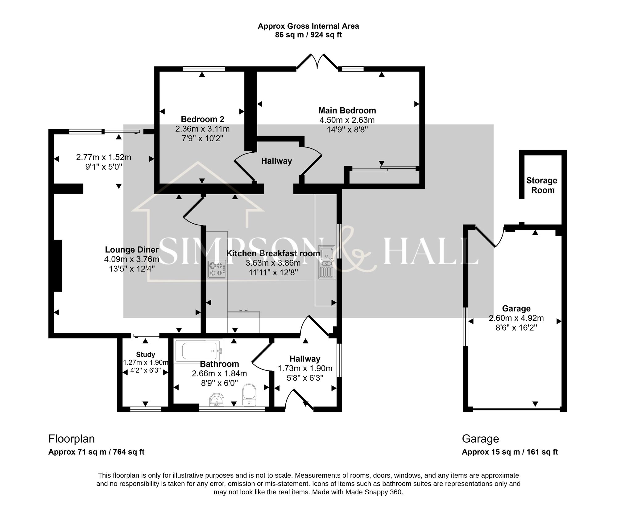 1 Tudor Road, Ashford floorplan