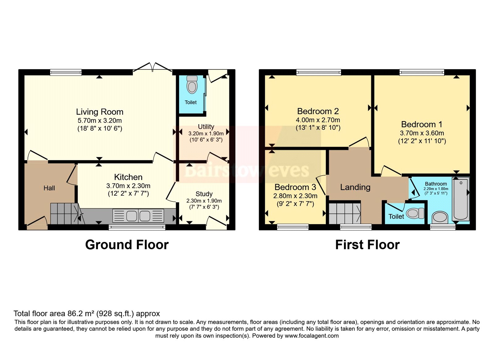 43, Peveril Road, Nottingham floorplan