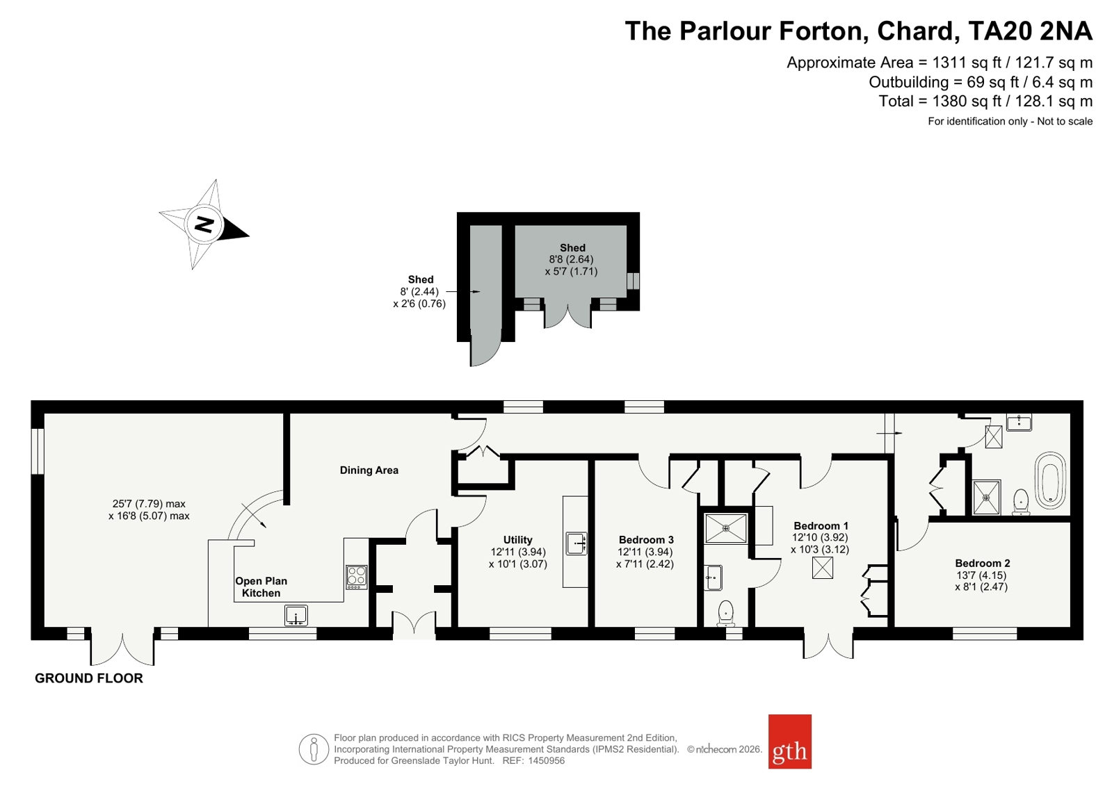 The Parlour,, Forton, Chard floorplan