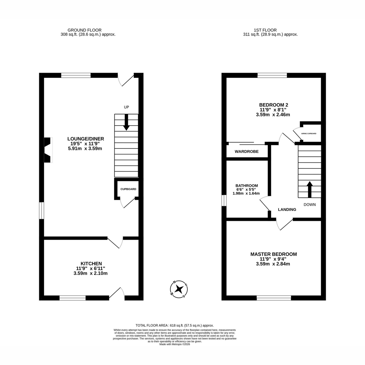 5, The Furrows, Southam floorplan