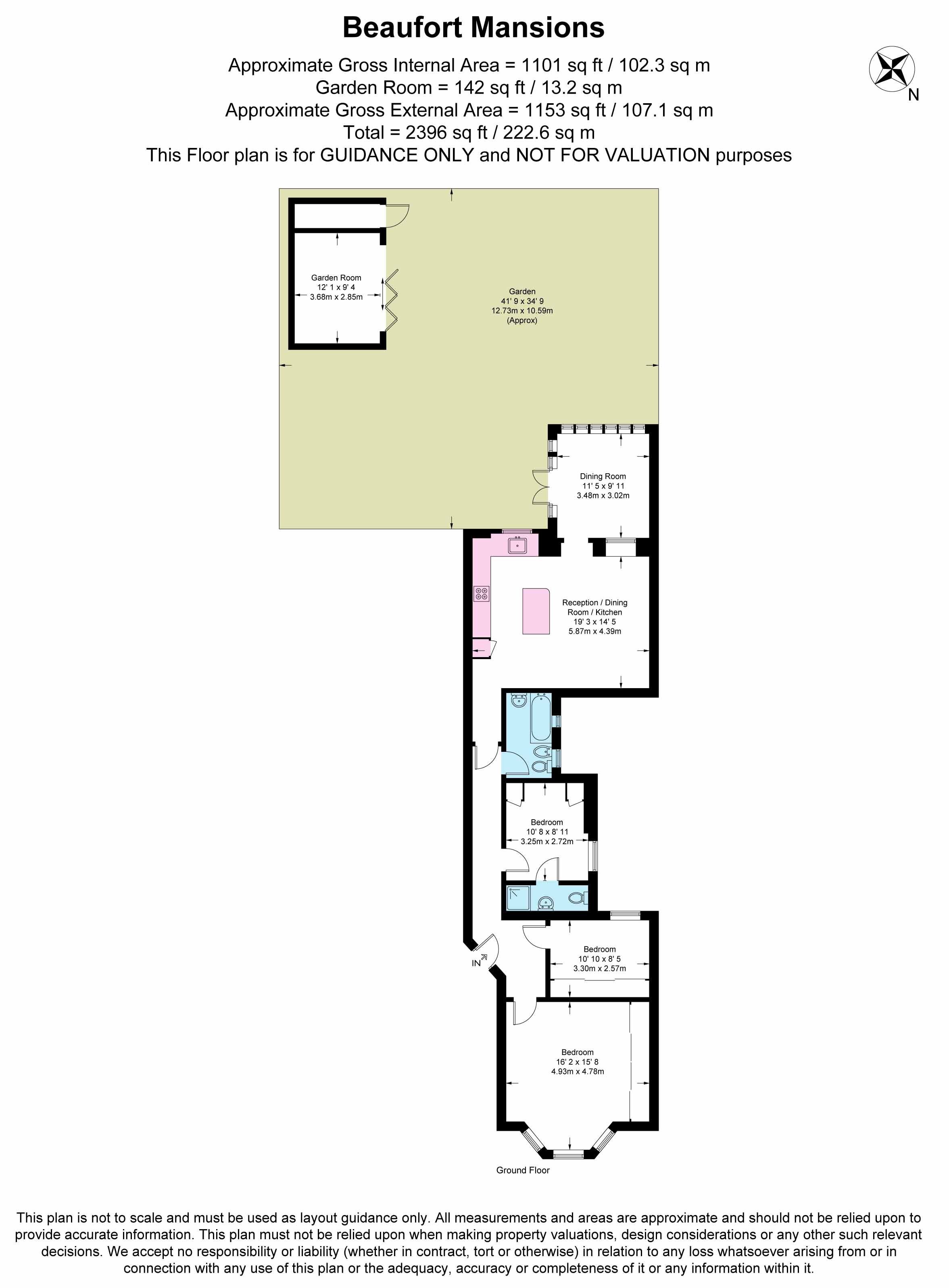 106, Beaufort Mansions, Chelsea floorplan