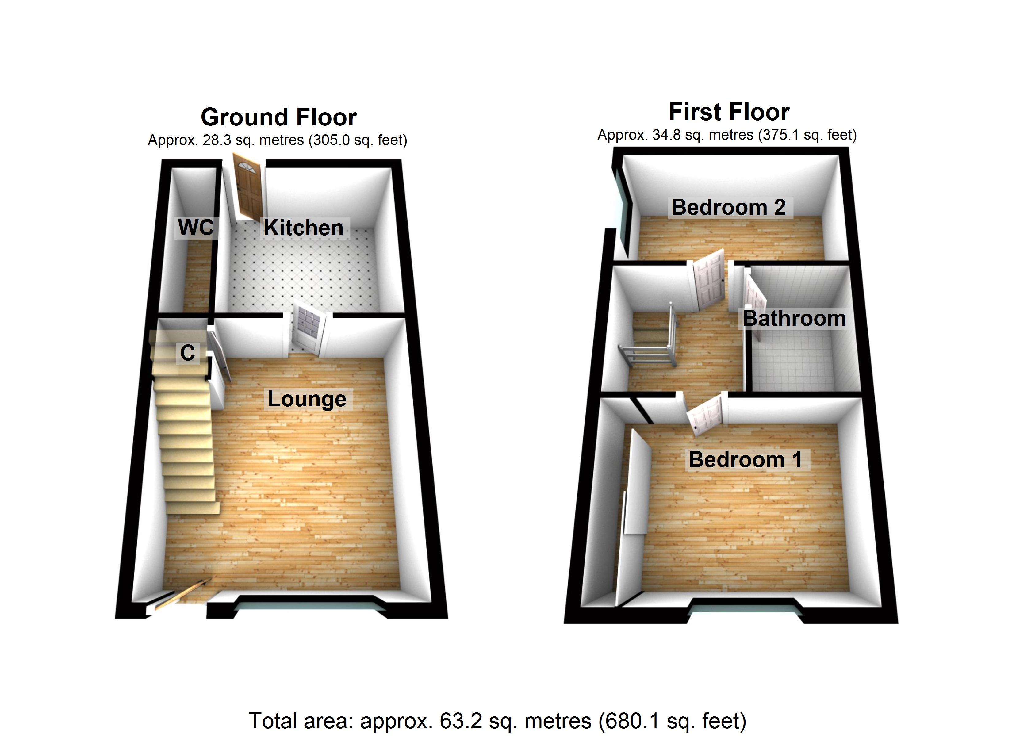 Mauchline Drive, Coatbridge ML5, 2 bedroom terraced house for sale