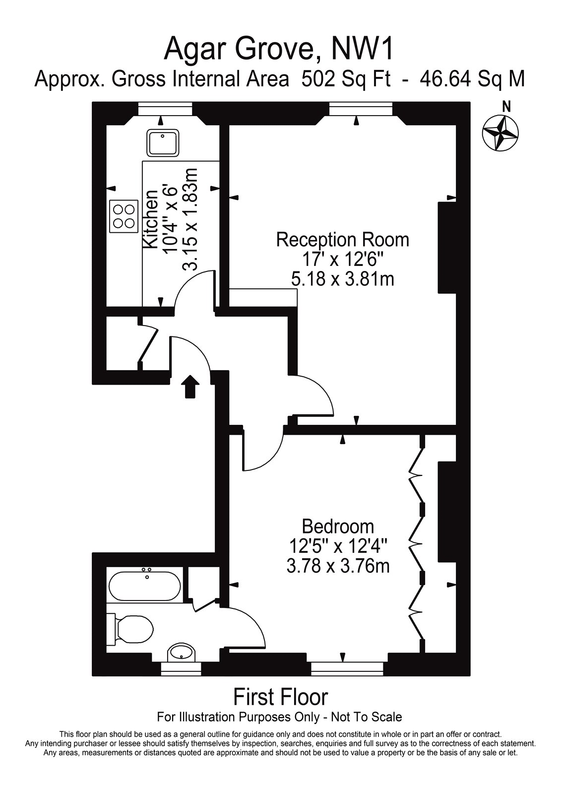 1 Bedrooms Flat to rent in Agar Grove, Camden, London NW1