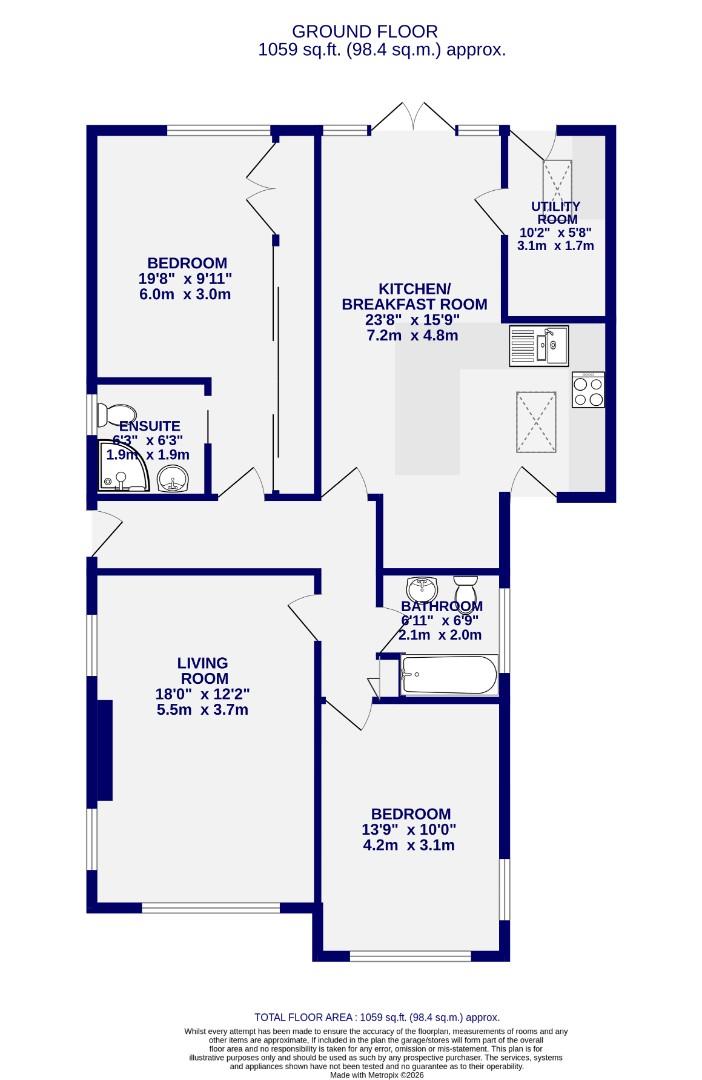 22, Elm Tree Avenue, York floorplan