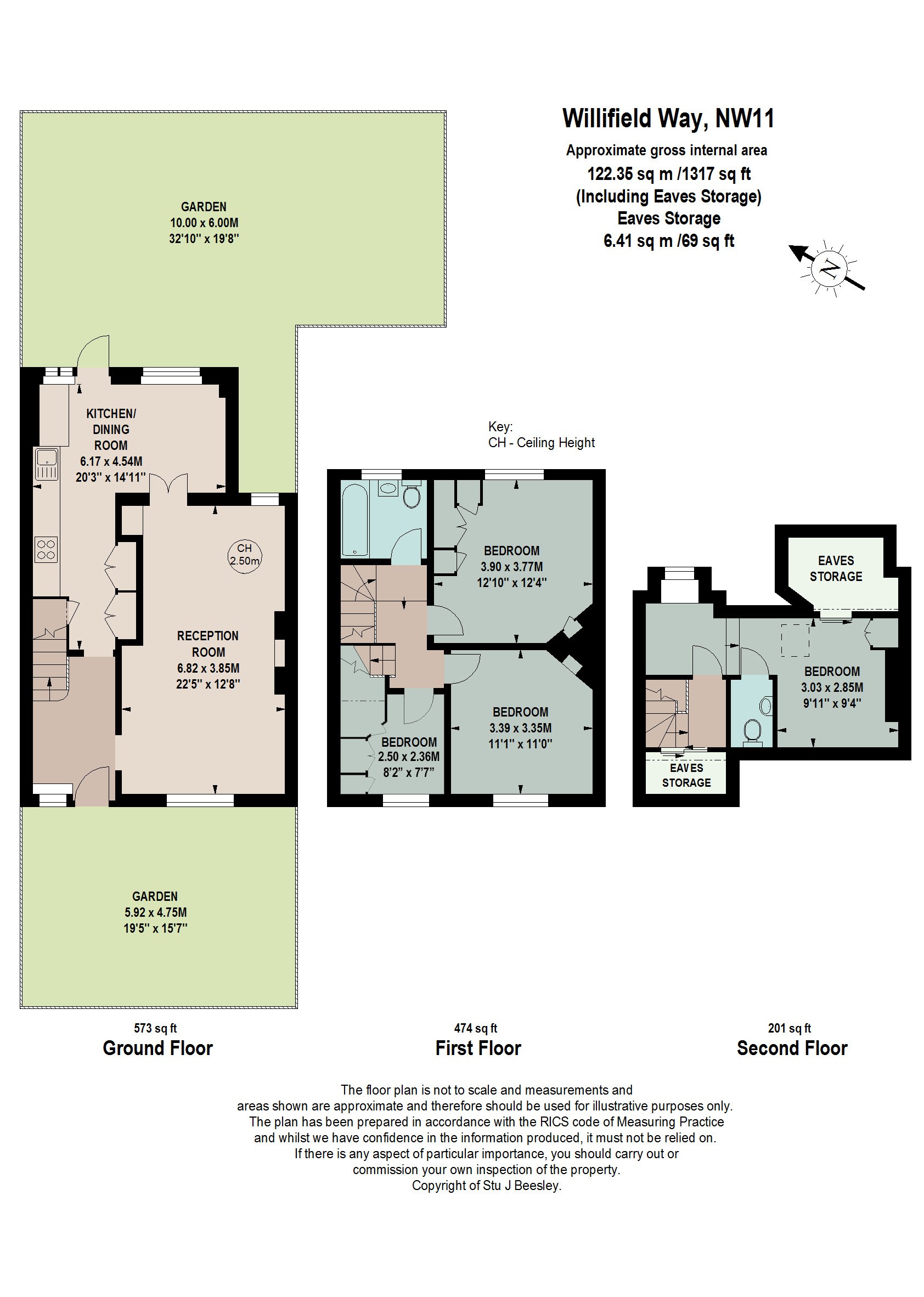128b, Willifield Way, London floorplan