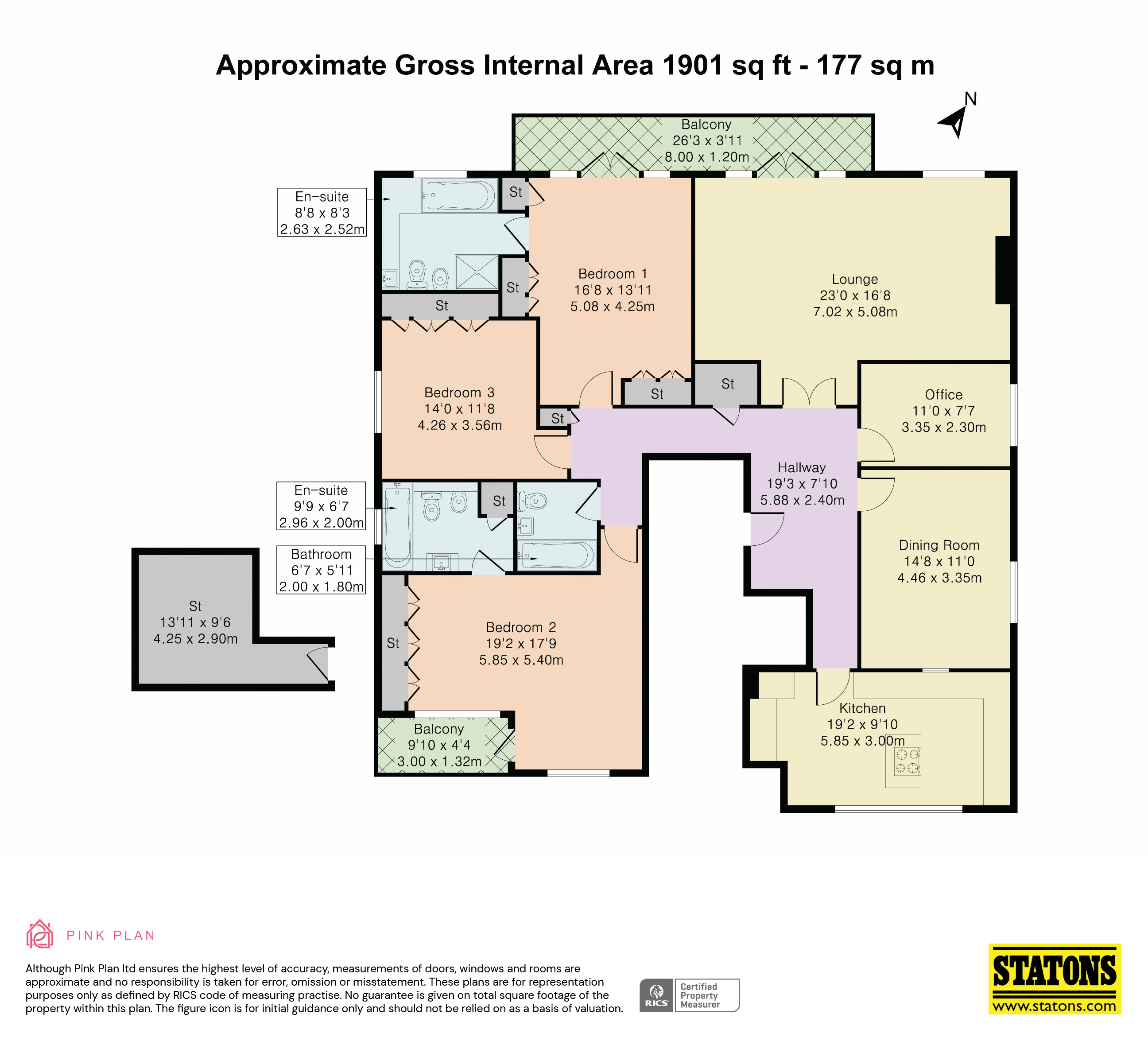 Flat 3, Hambledon Court 19B,, Crescent East, Hadley Wood floorplan