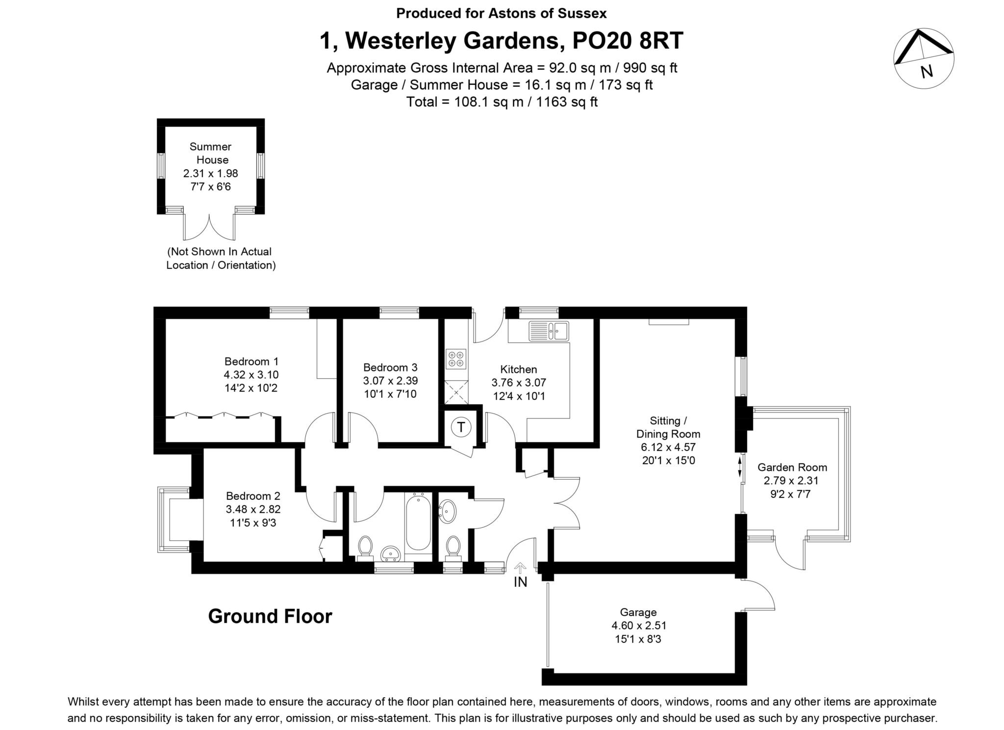 1, Westerley Gardens, Chichester floorplan