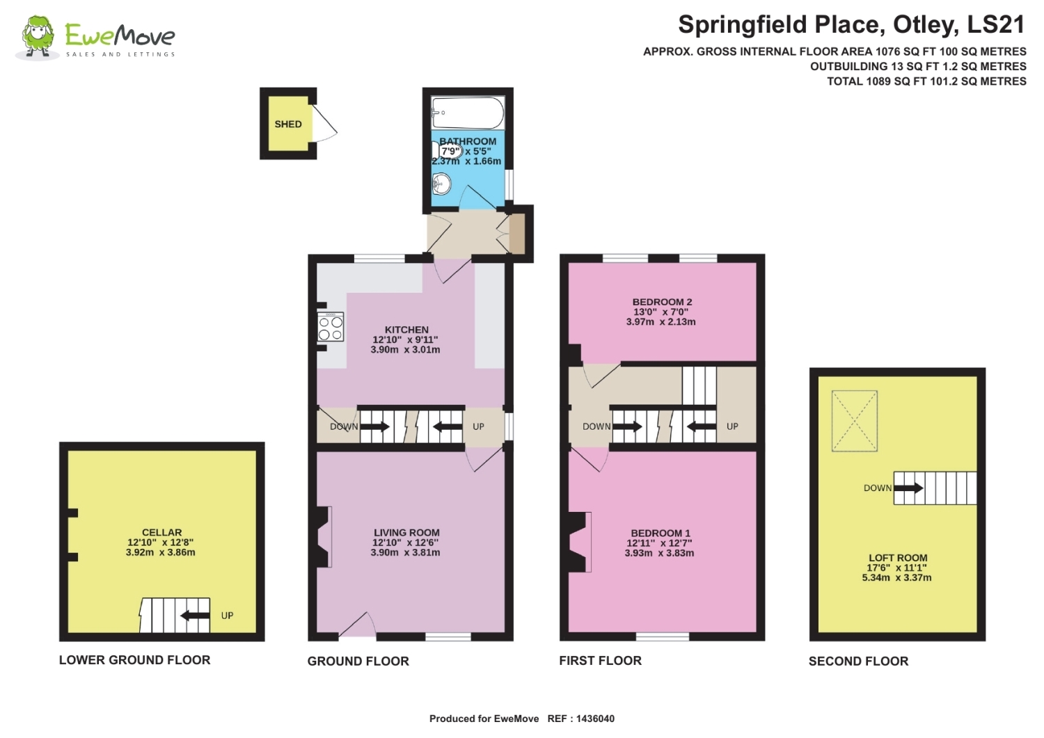 2, Springfield Place, Otley floorplan