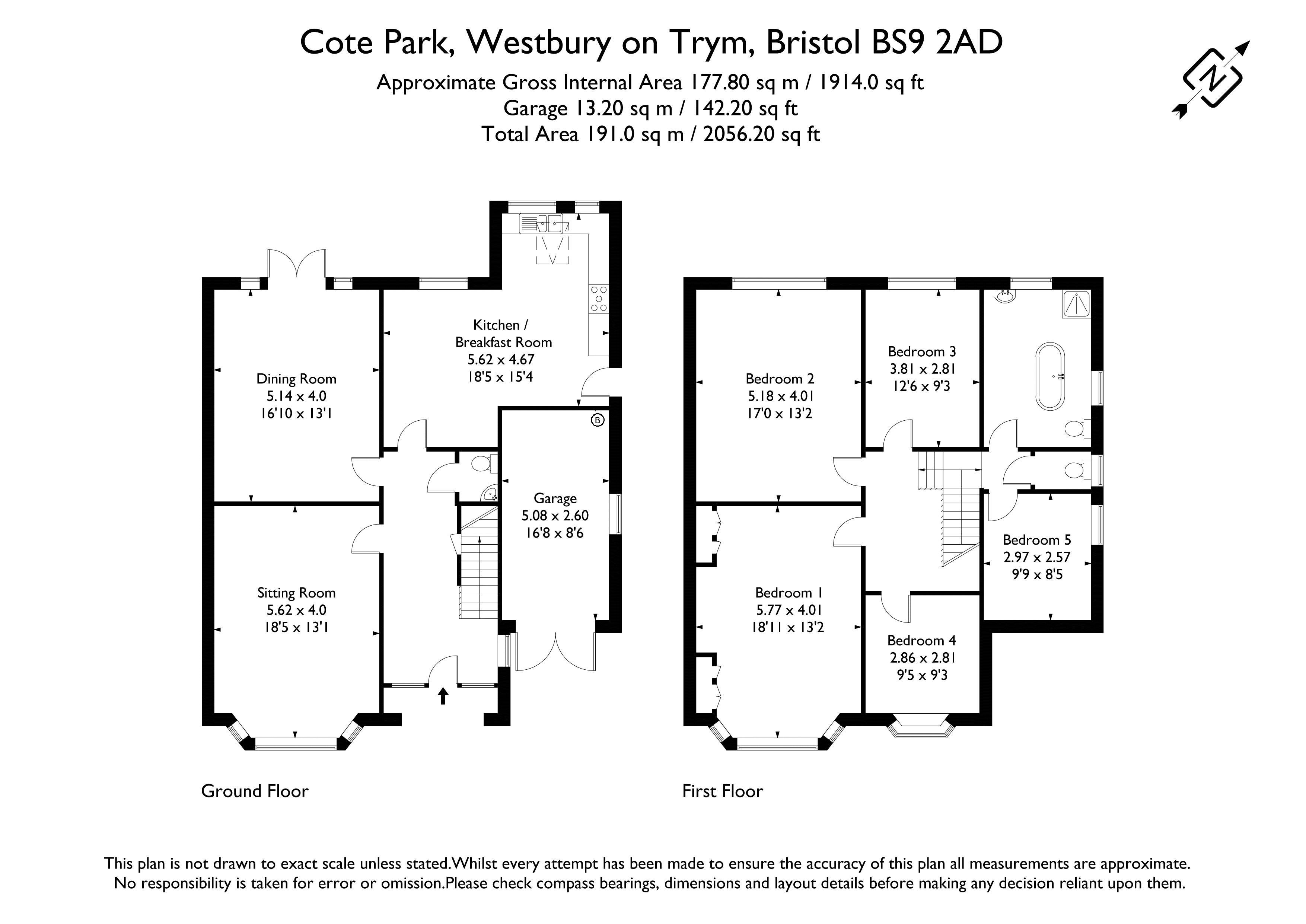 54, Cote Park, Bristol floorplan